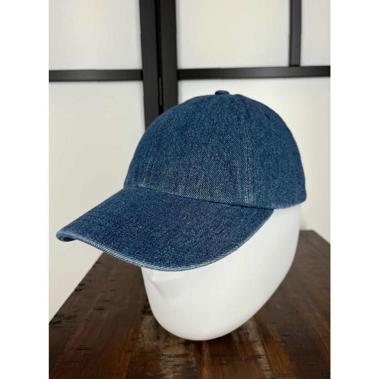 Vintage Blue Denim Look Adjustable Baseball Cap Unisex One Size Outdoor Activewear Size ONE SIZE - 4 Thumbnail