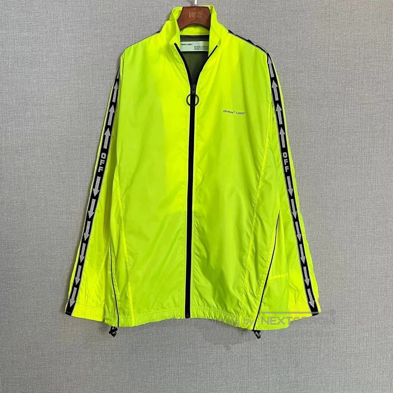 Off-White Off-White Neon Green Arrow Zip Jacket. Size US L / EU 52-54 / 3 - 1 Thumbnail