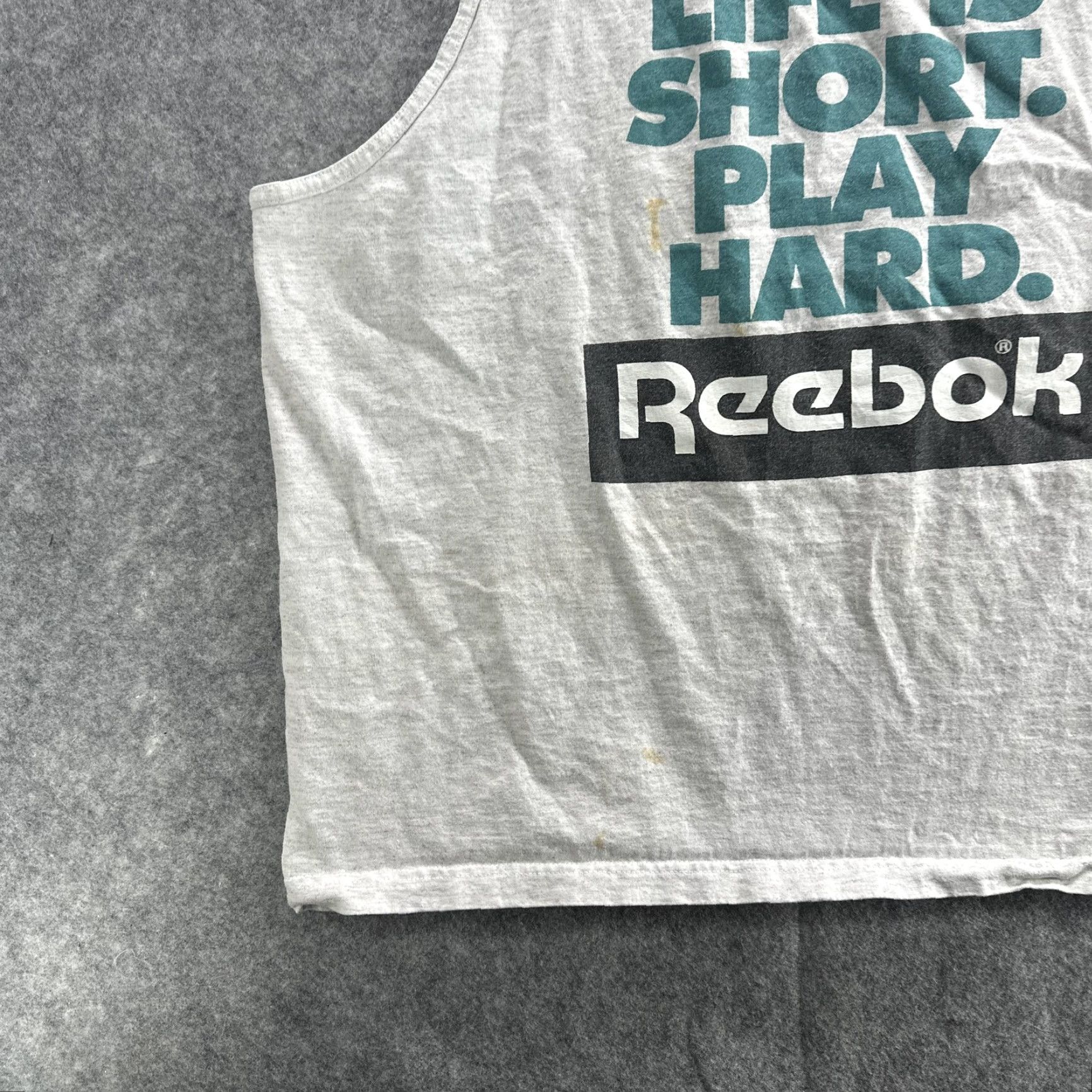 Reebok VINTAGE Reebok Tank Top Mens XL 90s Gray Graphic Print Cotton Athletic Sleeveless Made USA Size US XL / EU 56 / 4 - 4 Thumbnail