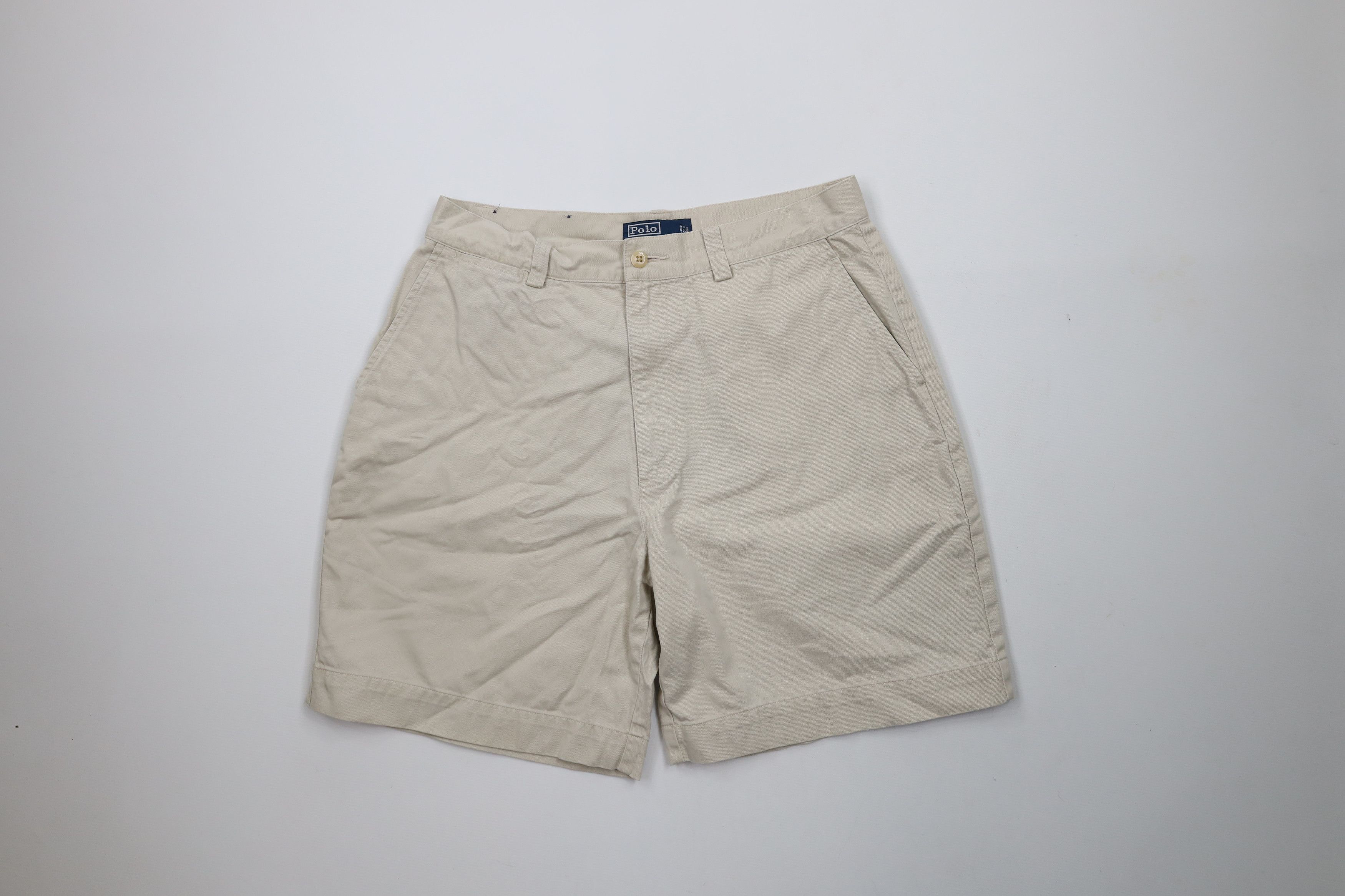 Ralph Lauren × Vintage Vintage 90s Ralph Lauren Above Knee Chino Shorts Cotton Size US 32 / EU 48 - 1 Thumbnail