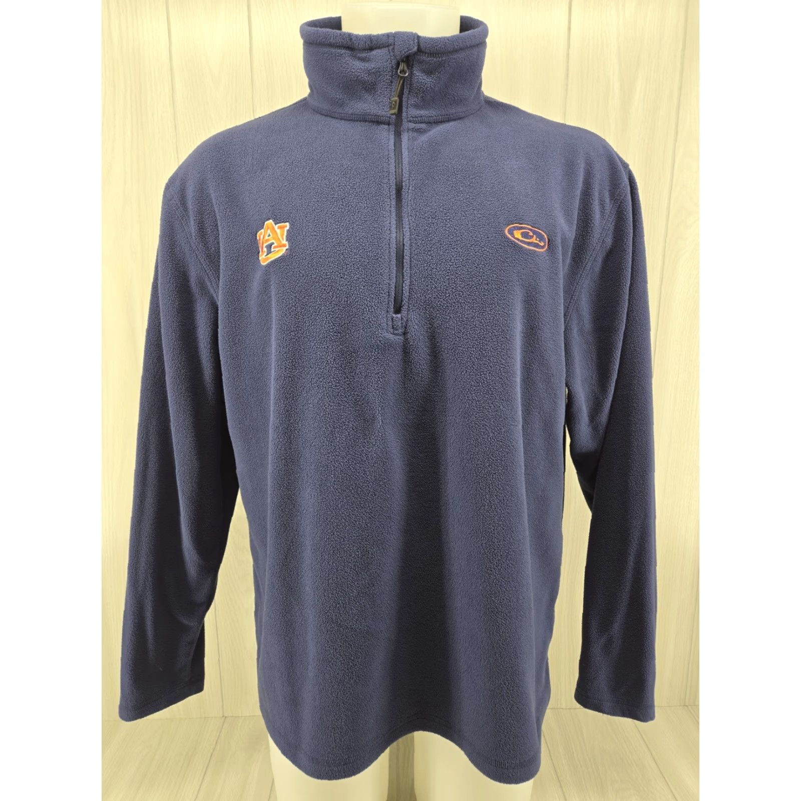 Vintage Drake Waterfowl Auburn Tigers 1/4 Zip Pullover Sweater Mens XL Blue Fleece Logo Zipper Mock Neck Long Sleeve Knit Pullover Casual Workwear 1/4 Zip Size US XL / EU 56 / 4 - 2 Thumbnail