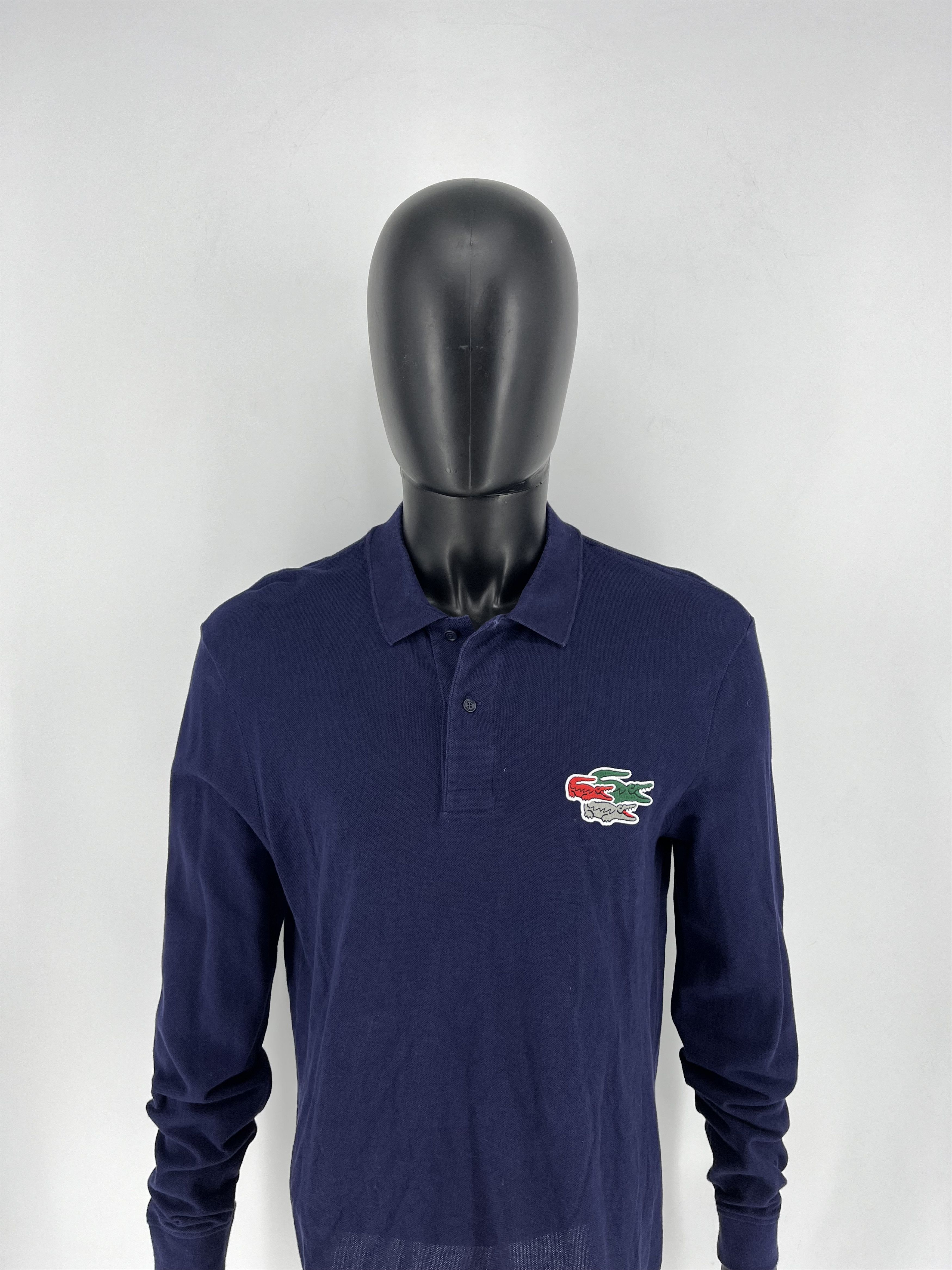 Lacoste × Vintage Lacoste Men's Long Sleeve Holiday Croc Regular Fit Polo Size US L / EU 52-54 / 3 - 5 Thumbnail