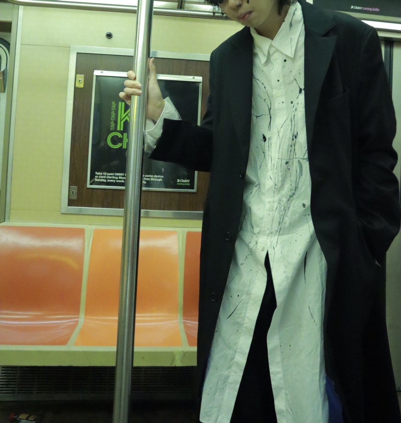 Yohji Yamamoto Yohji Yamamoto S’yte Splash Painted Long Shirt Size US L / EU 52-54 / 3 - 6 Thumbnail