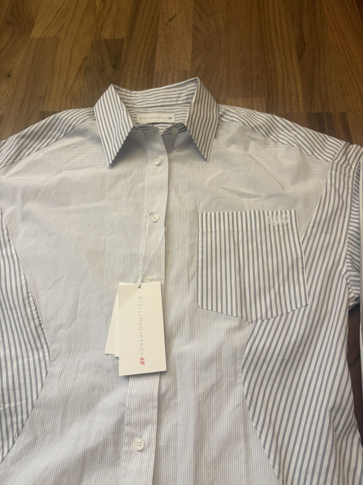 Stella McCartney Stella McCartney x H&M Oversized Striped Monogram Shirt l M Size M / US 6-8 / IT 42-44 - 3 Thumbnail