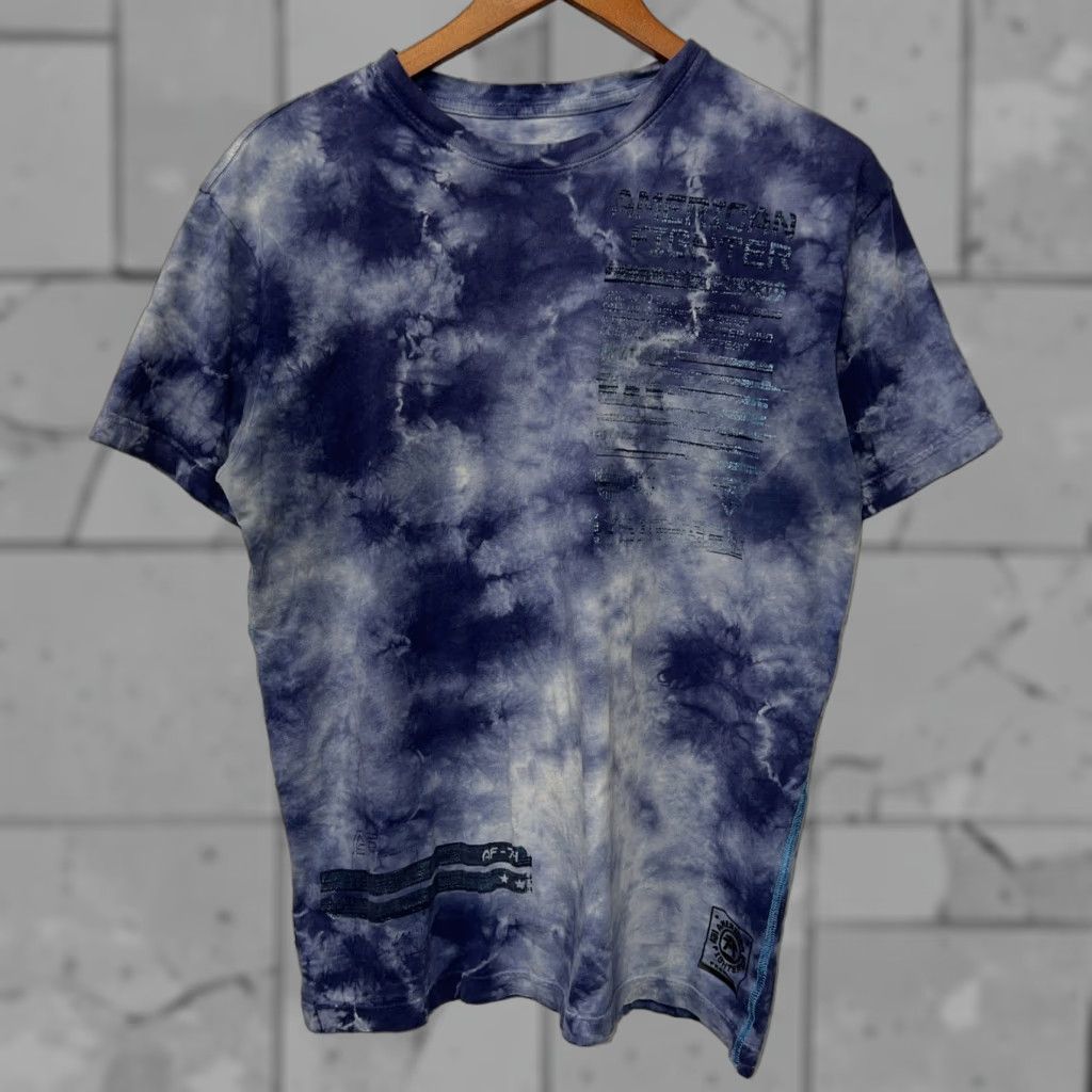 Vintage American Fighter T-Shirt Mens Blue M Size US M / EU 48-50 / 2 - 1 Thumbnail