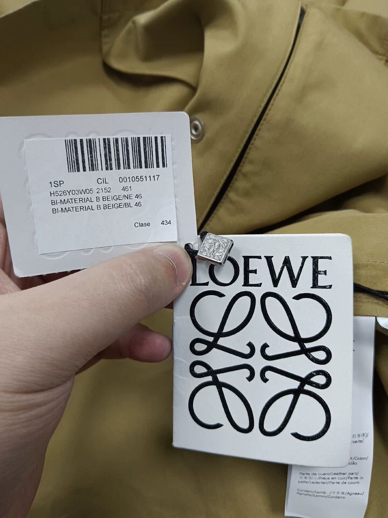 Loewe LOEWE Leather cloth spliced zipper long sleeve jacket Size M / US 6-8 / IT 42-44 - 5 Thumbnail