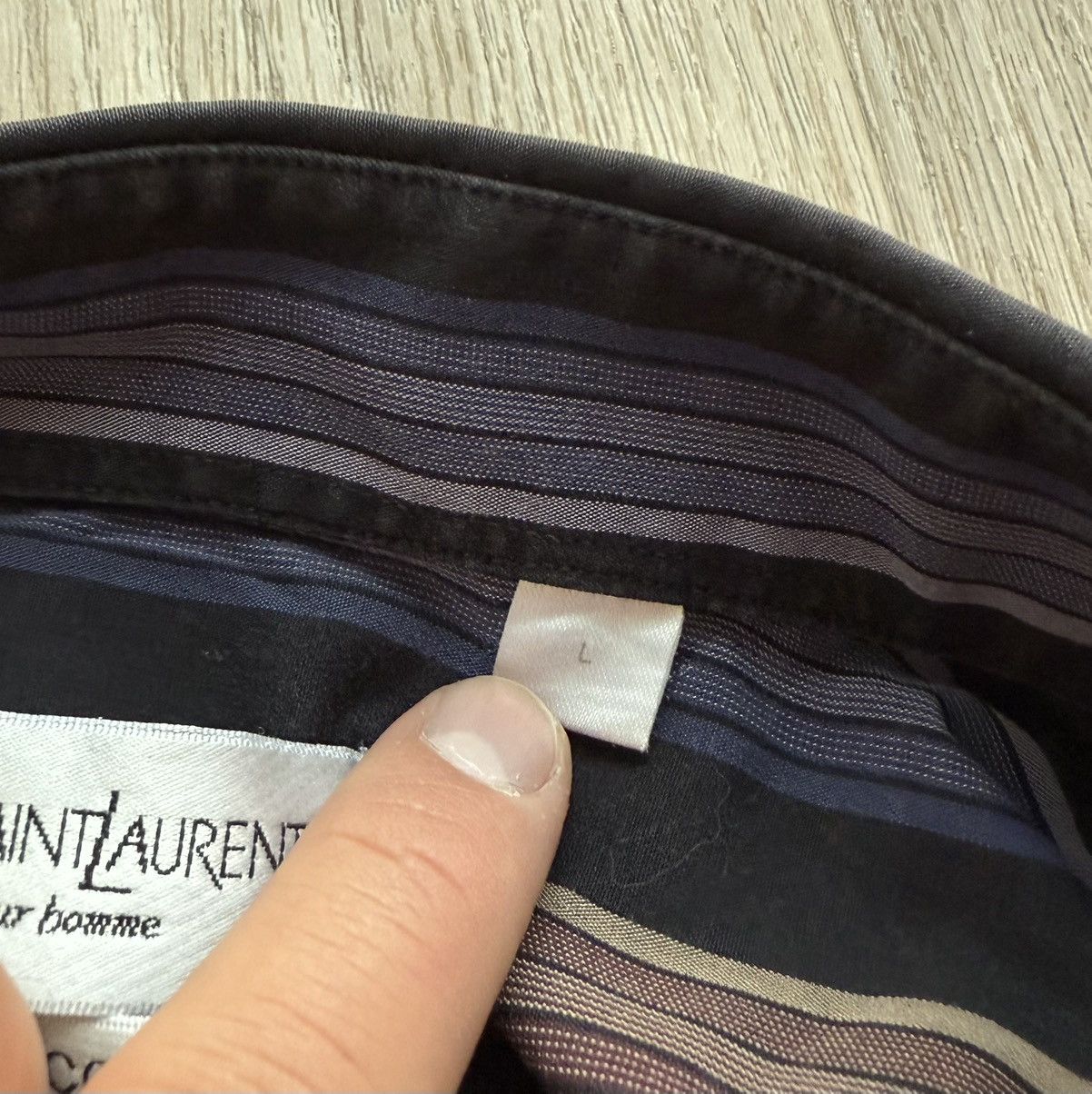Yves Saint Laurent Vintage YSL Yves Saint Laurent Striped Button Up Shirt Size US L / EU 52-54 / 3 - 6 Thumbnail