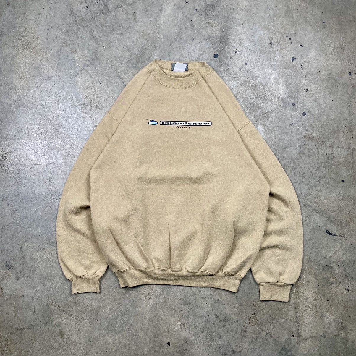 Vintage 90s Island Snow Hawaii Beige Crewneck Size US M / EU 48-50 / 2 - 1 Thumbnail