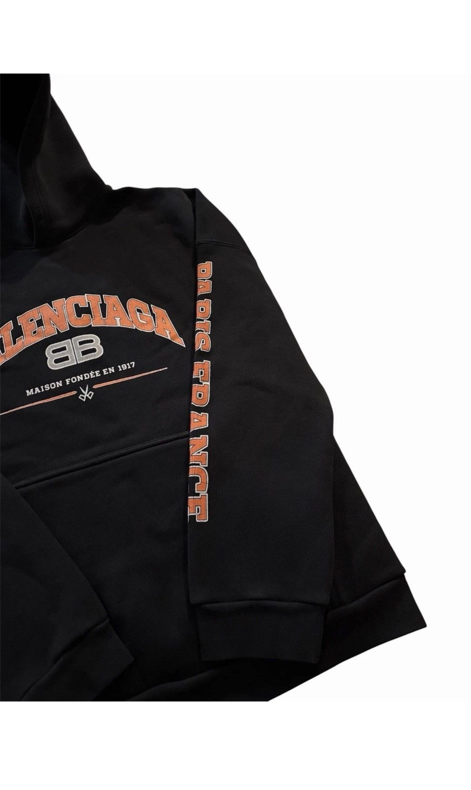 Balenciaga Maison Balenciaga Black Wide Fit Hoodie Size US M / EU 48-50 / 2 - 4 Thumbnail