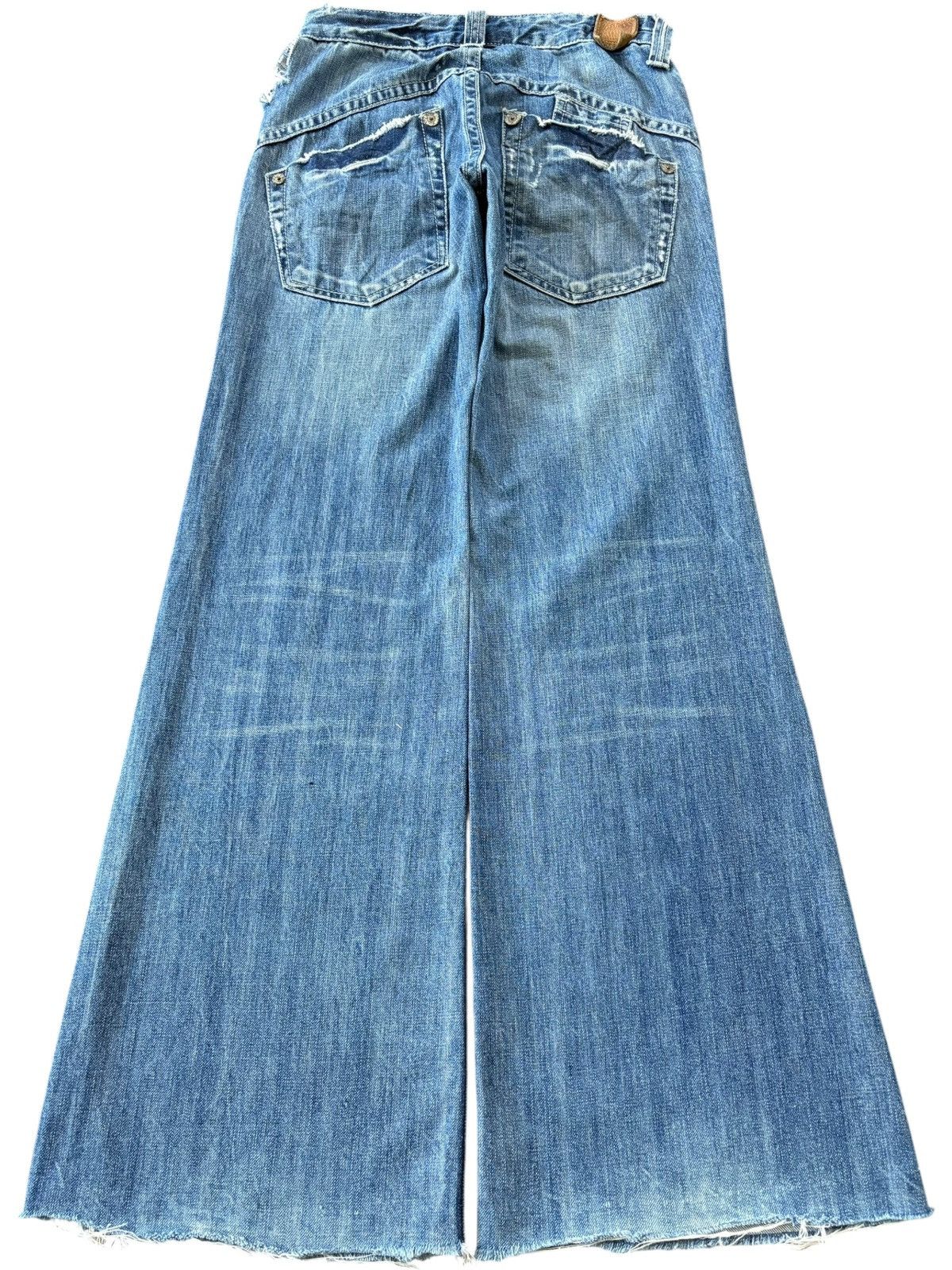 Hysteric Glamour Vintage Japanese Brand Frayed Distressed Flare Jeans Size 27" / US 4 / IT 40 - 2 Thumbnail