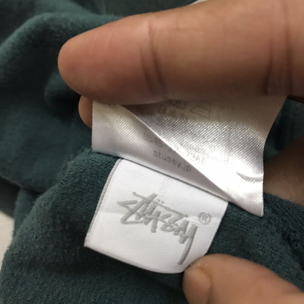 Japanese Brand × Stussy Stussy Center Logo Velvet Sweater Pullover Hoodie Size S / US 4 / IT 40 - 8 Thumbnail