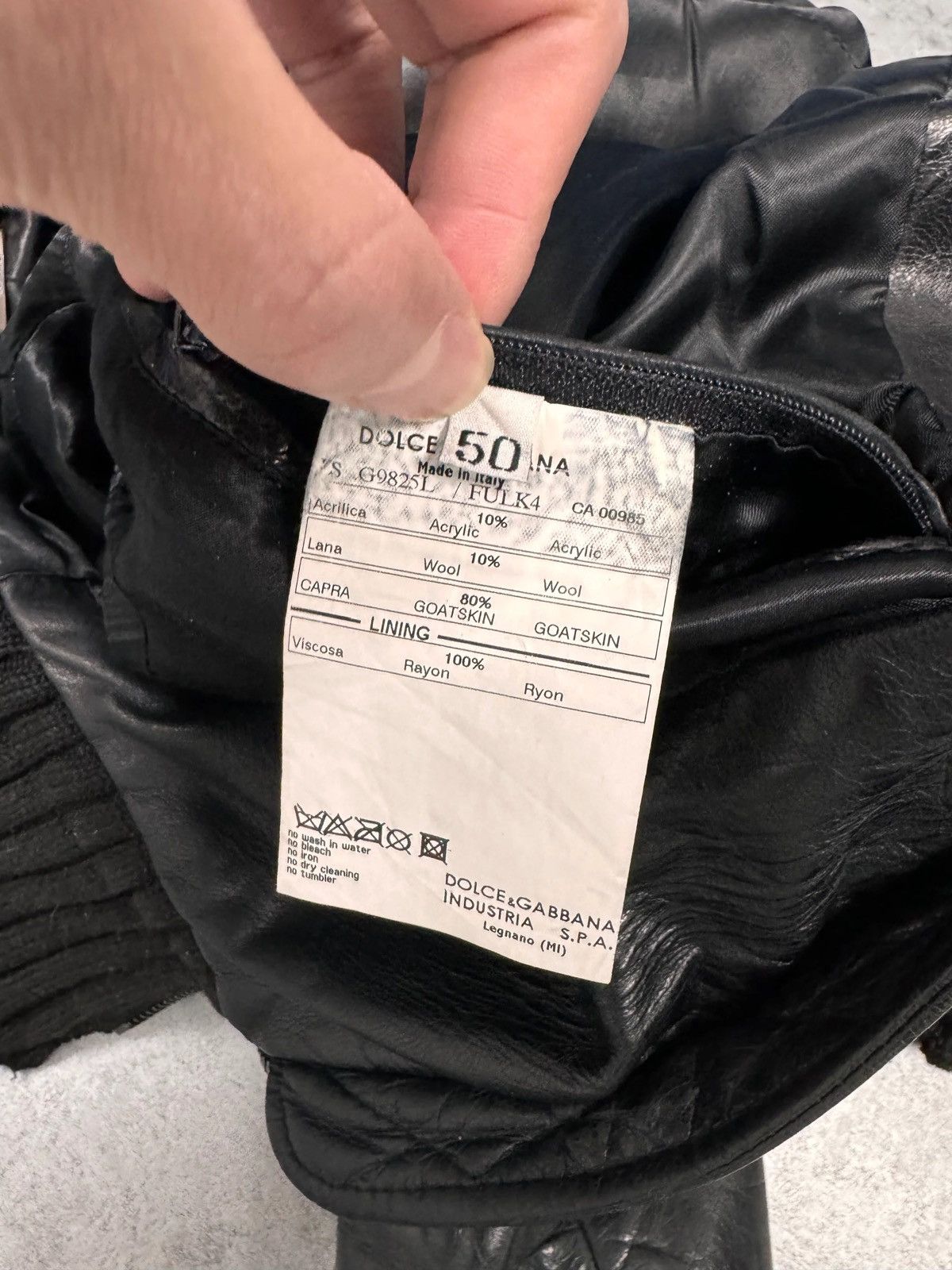 Dolce & Gabbana 00’s Dolce & Gabbana Distressed Wool Pocket Leather Jacket Size US M / EU 48-50 / 2 - 7 Thumbnail