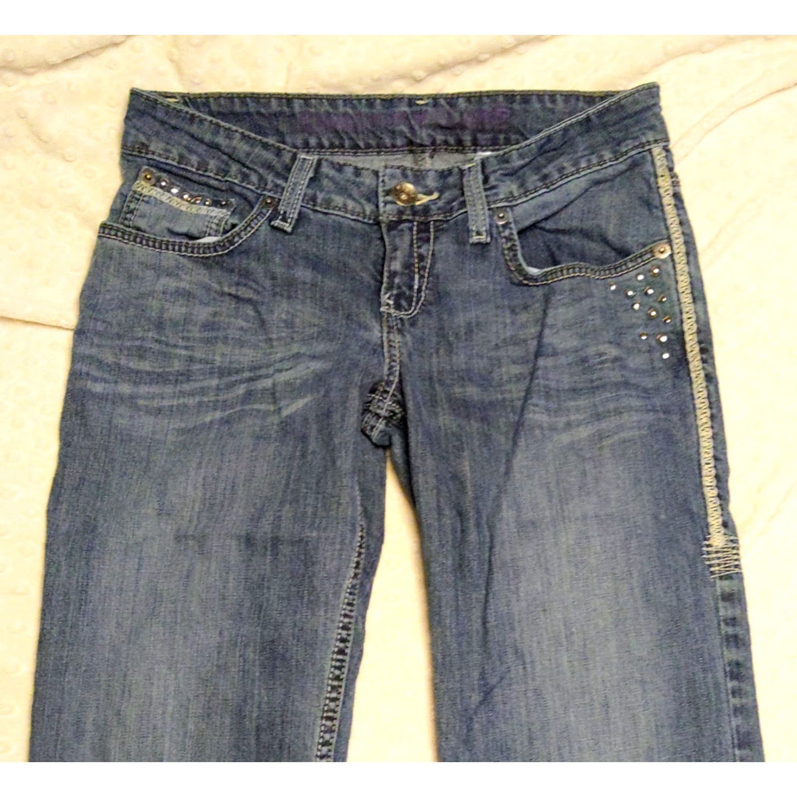 Vintage VINTAGE Cruel Jeans Women’s 30 Denim Bootcut 5-Pocket Blue Cotton Spandex Blake Regular Size 30 (30x33) Logo Embroidered Western Cowgirl Ranchwear Size 30" / US 8 / IT 44 - 4 Thumbnail