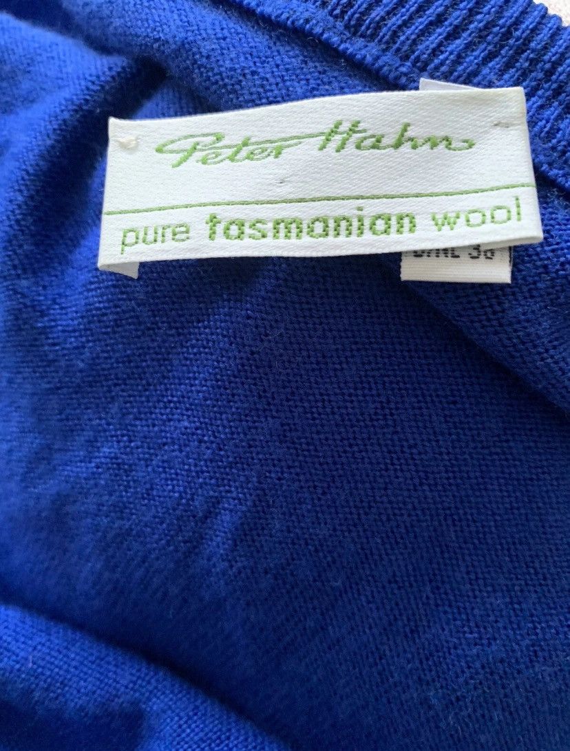Other NWOT Peter Hahn Blue Pure Tasmanian Wool Crew Cardigan Sz12 Size M / US 6-8 / IT 42-44 - 7 Thumbnail