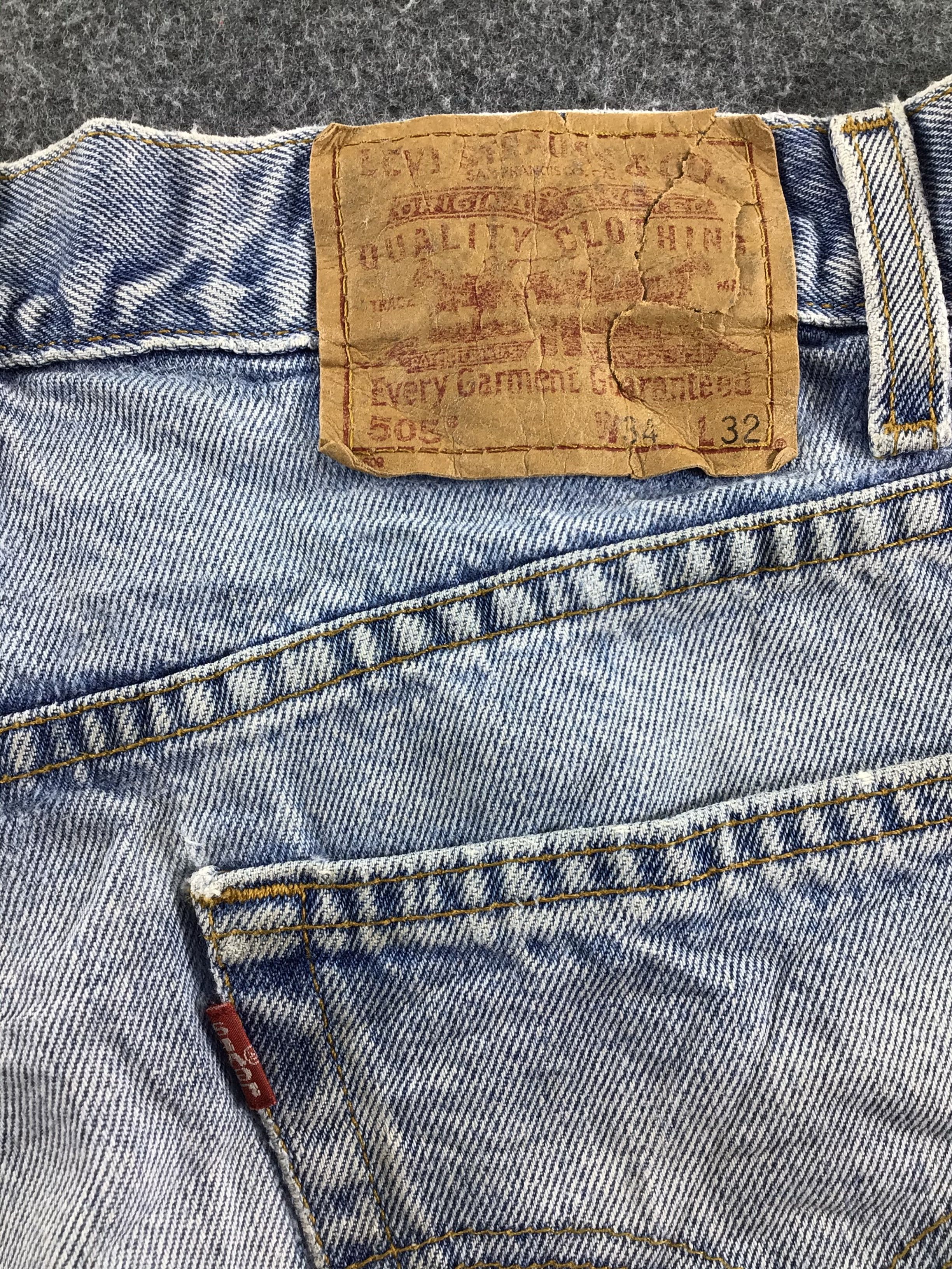 Levi's Vintage Levis 505 Jeans Light Wash -J465 Size US 34 / EU 50 - 5 Thumbnail