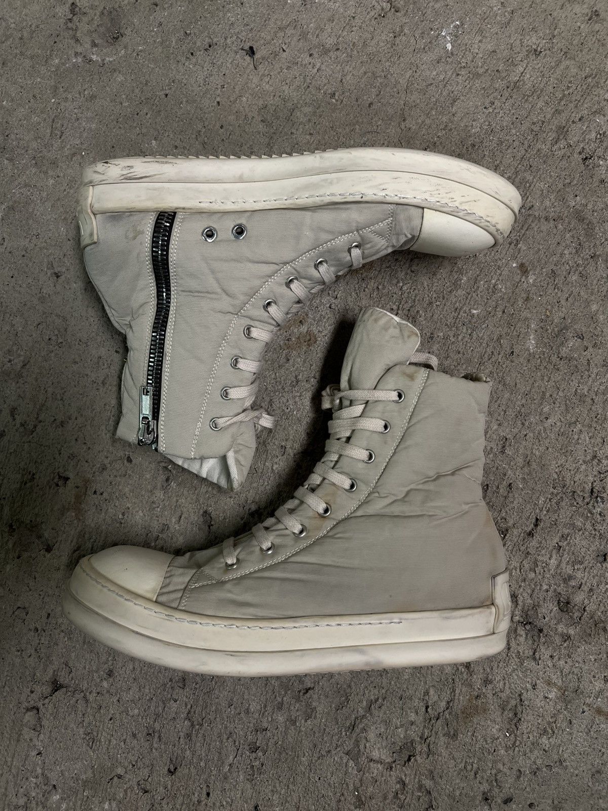 Rick Owens Drkshdw Rick Owens DRKSHDW Pearl High Ramones Size US 9.5 / EU 42-43 - 11 Thumbnail