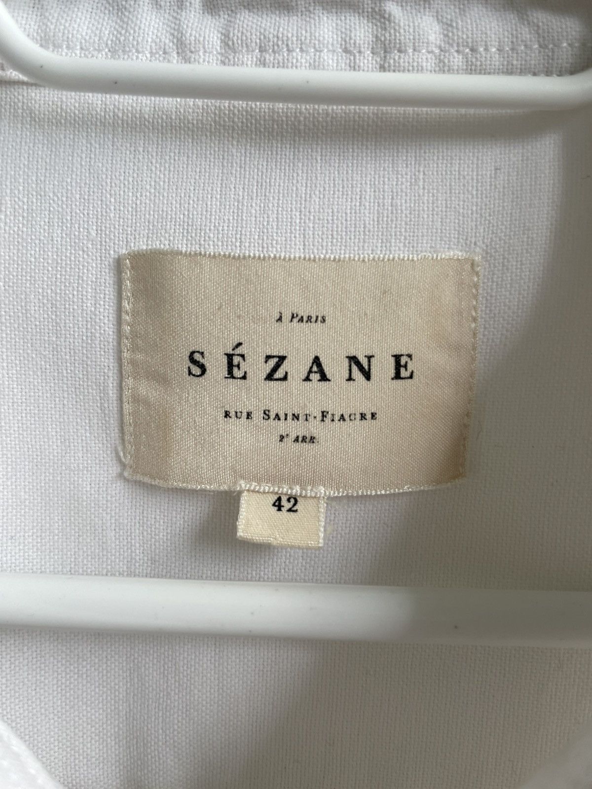 Sezane Sezane Button Up Shirt White Cotton Size 42 ( M ) Size M / US 6-8 / IT 42-44 - 5 Thumbnail