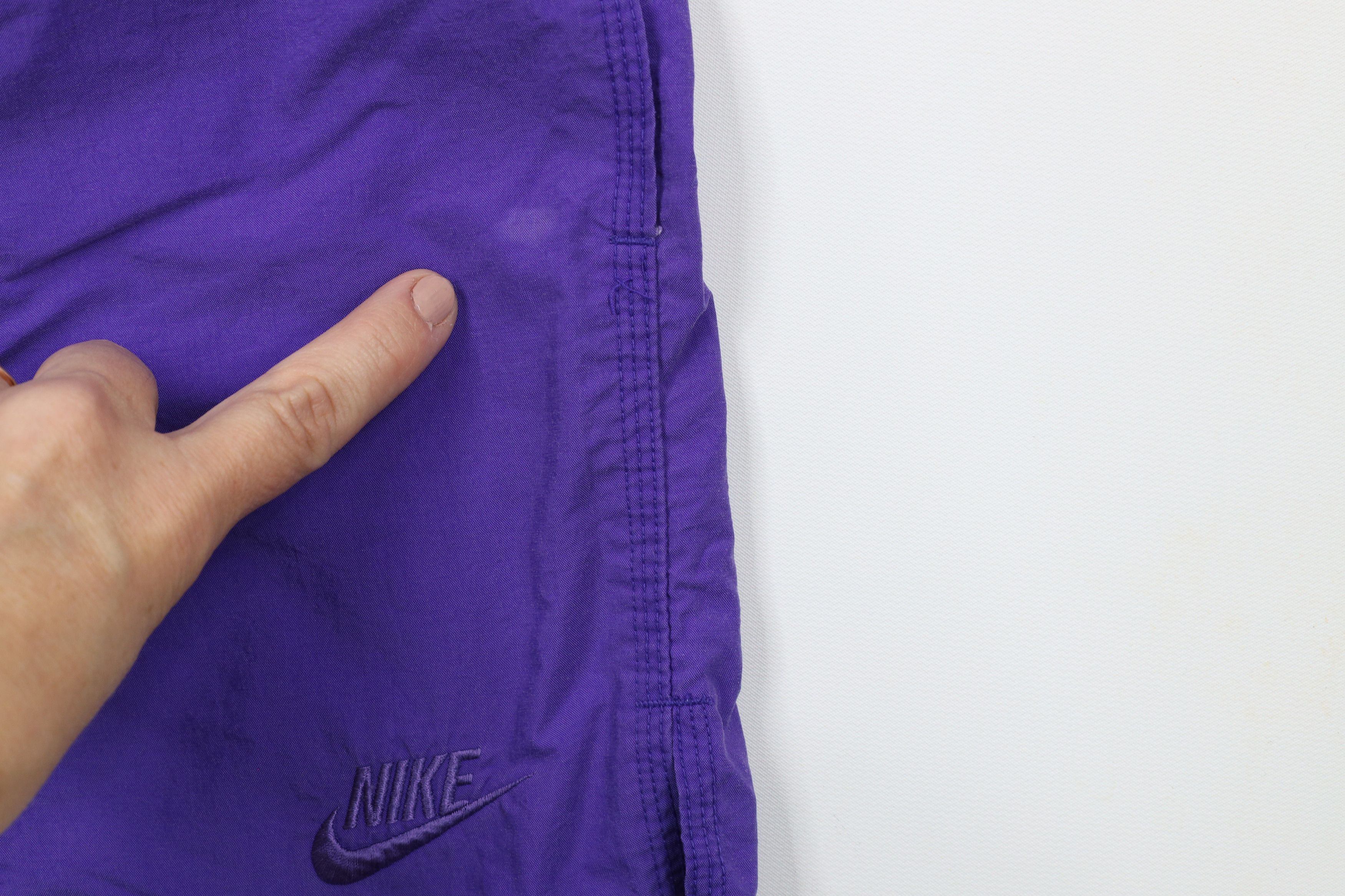 Nike × Vintage Vintage 90s Nike Lined Running Jogging Short Shorts Purple Size US 36 / EU 52 - 6 Thumbnail