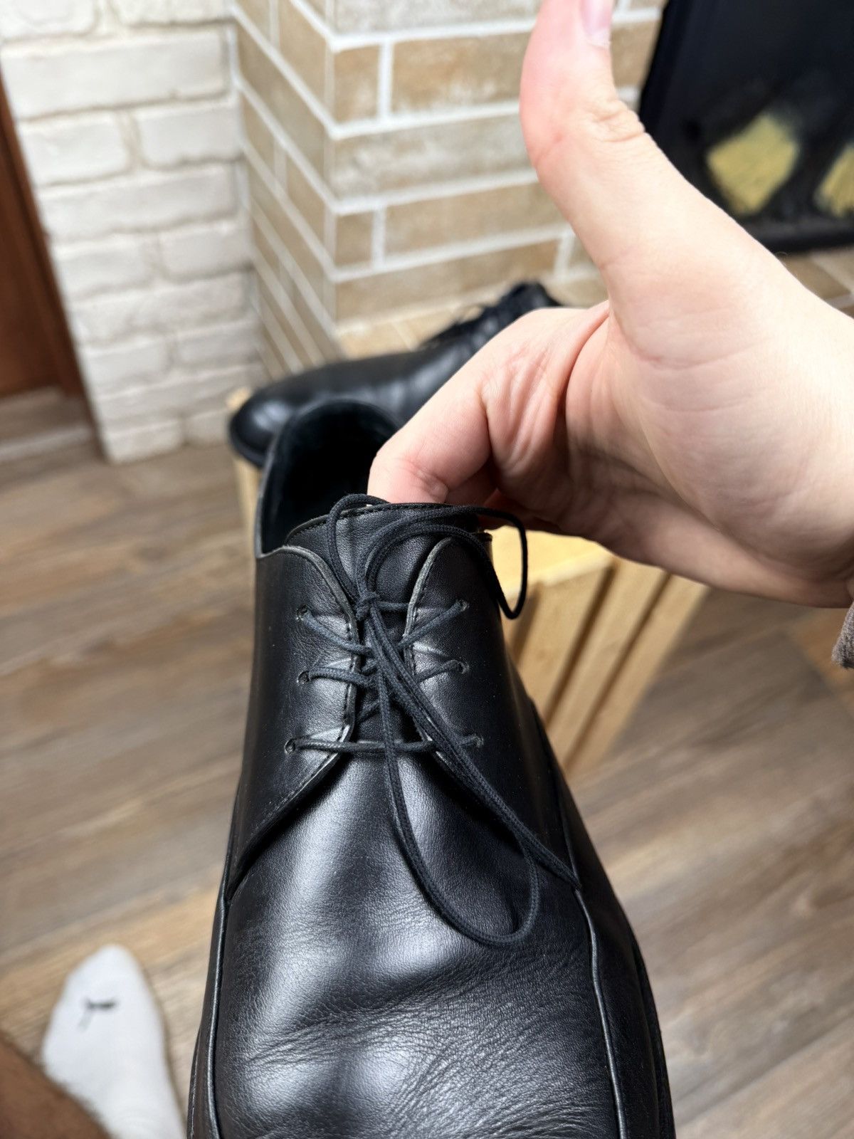 Gucci Gucci Black Leather Oxford Shoes Size US 12.5 / EU 45-46 - 13 Thumbnail