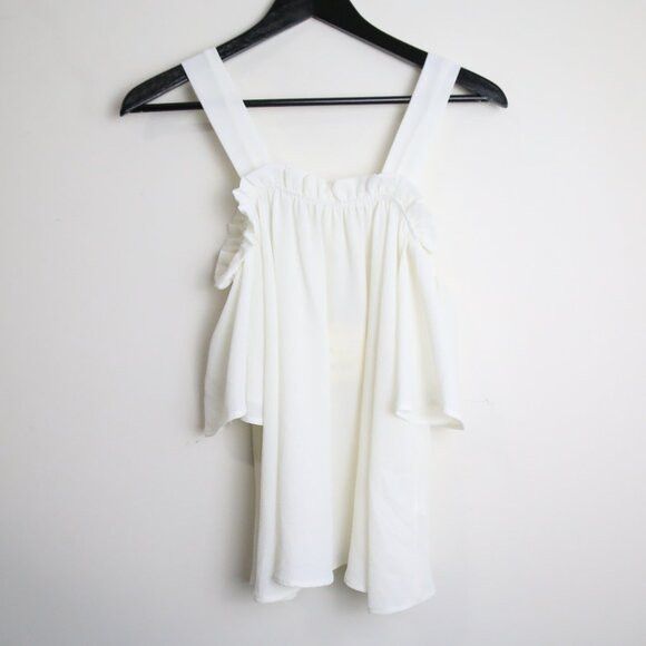 Other NWT Lumina Off the Shoulder Strapped Crisp White Blouse Size Size M / US 6-8 / IT 42-44 - 1 Thumbnail