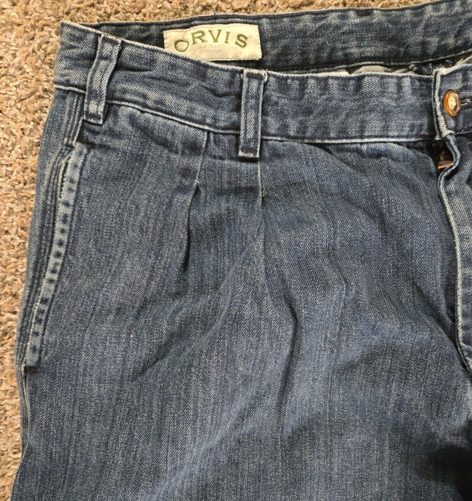 Orvis Orvis Sporting Traditions Pleated Cotton Denim Pant Size 38 Size US 38 / EU 54 - 2 Thumbnail