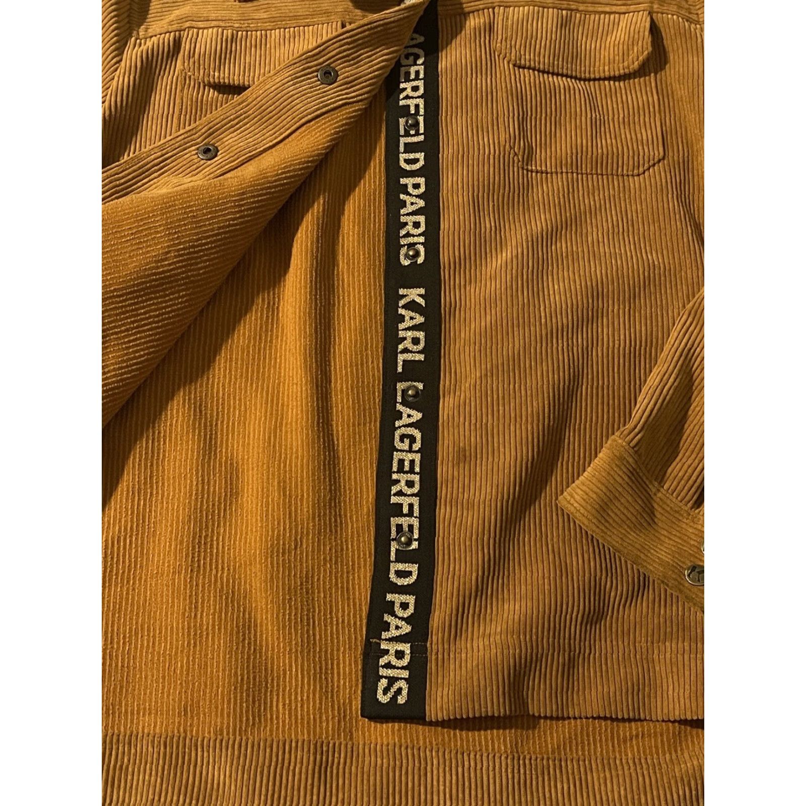 Karl Lagerfeld Karl Lagerfeld Shirt Jacket Corduroy Shacket Roasted Pecan L Brown Women's Size Large Size L / US 10 / IT 46 - 2 Thumbnail