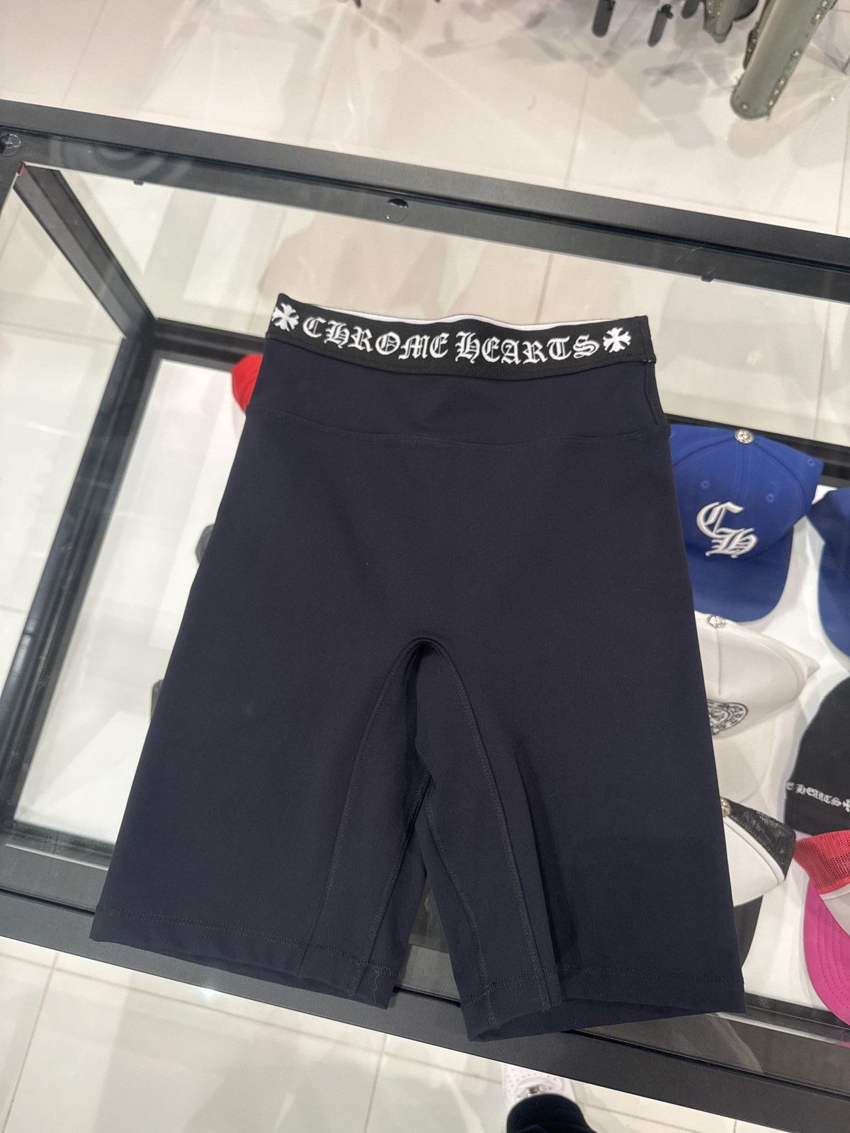 Chrome Hearts Chrome Hearts Black Biker Shorts Size 25" / US 0 / IT 36 - 2 Thumbnail