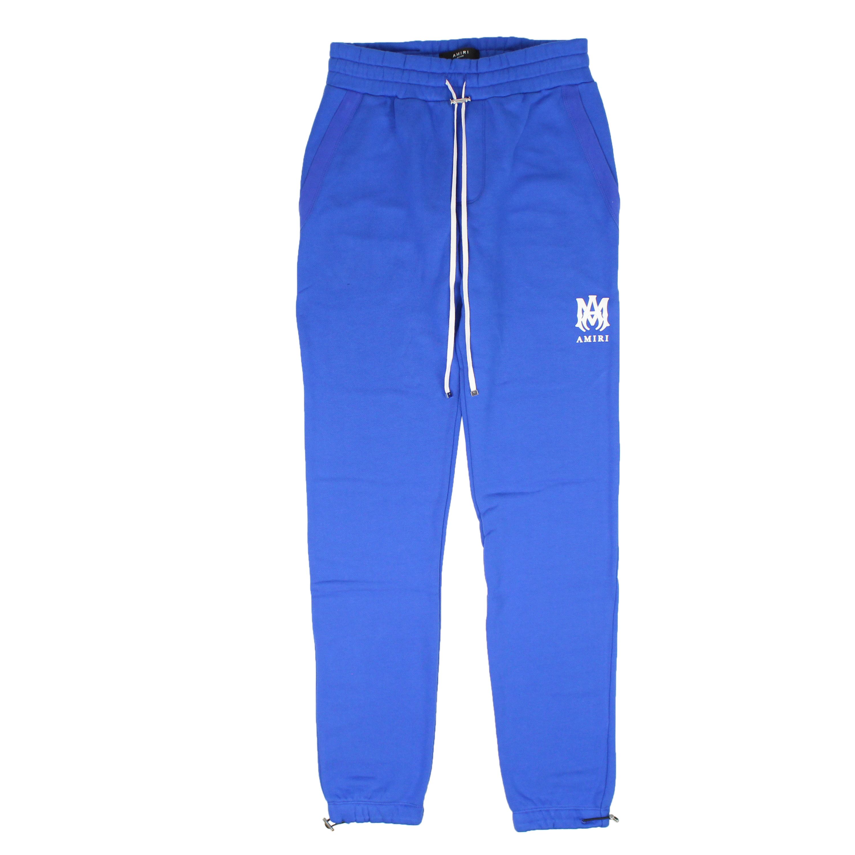 image of Amiri Ma Core Logo Sweatpant Pond Blue&white Jogger Sweatpants Size Xl, Men's