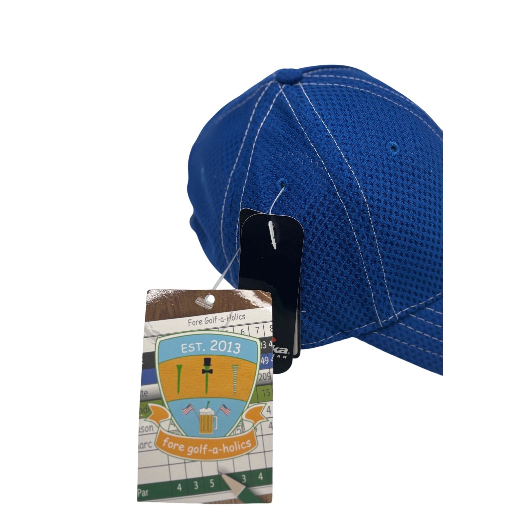 Other Pukka White-Tee-Embroidered Mesh Golf Cap, Blue, OS Size ONE SIZE - 5 Thumbnail
