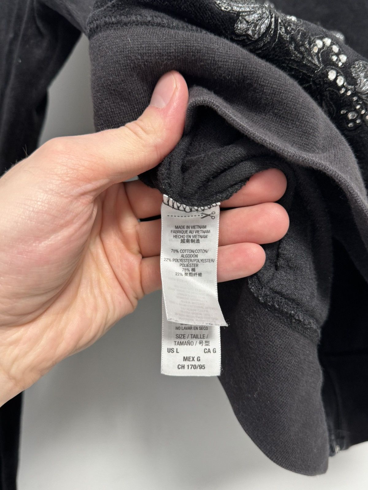 Juicy Couture Vintage Juicy Couture Y2K Glam Velour Black Zip Up Hoodie Size L / US 10 / IT 46 - 13 Thumbnail