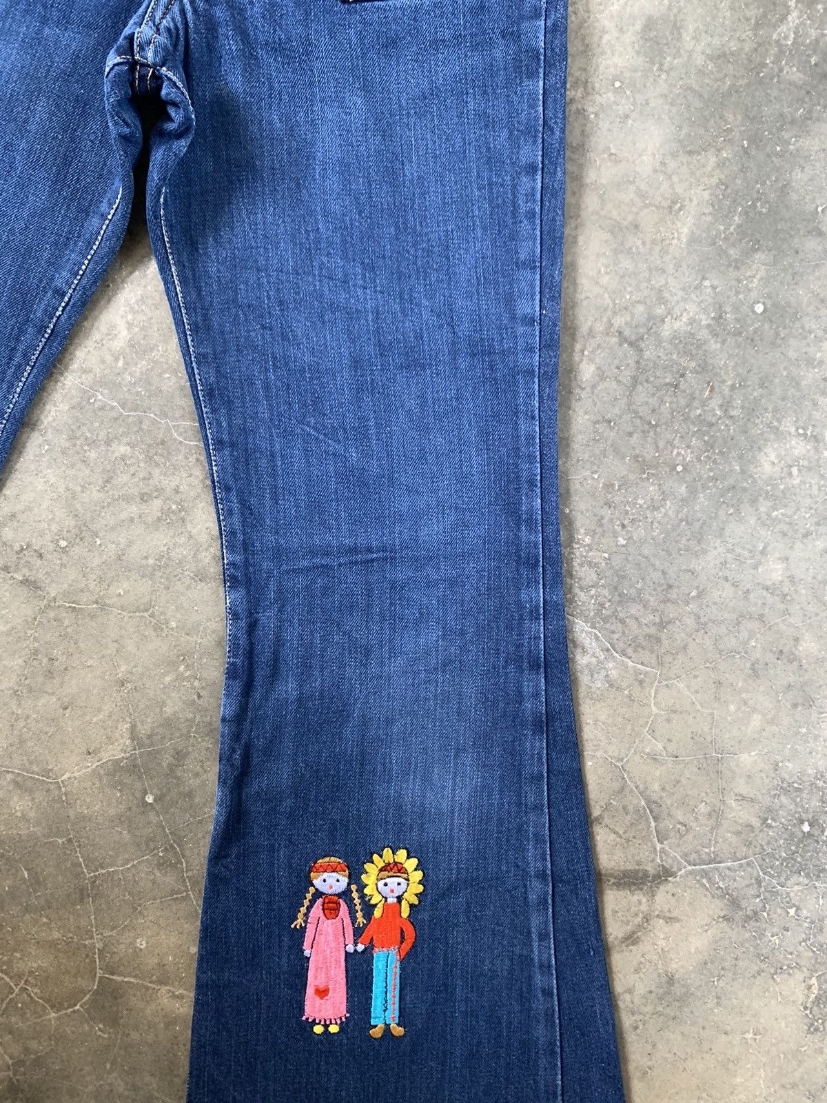If Six Was Nine Super Flare Jeans Vintage 70's Cosmo USA Jeans Paddy Button Size US 26 / EU 42 - 4 Thumbnail