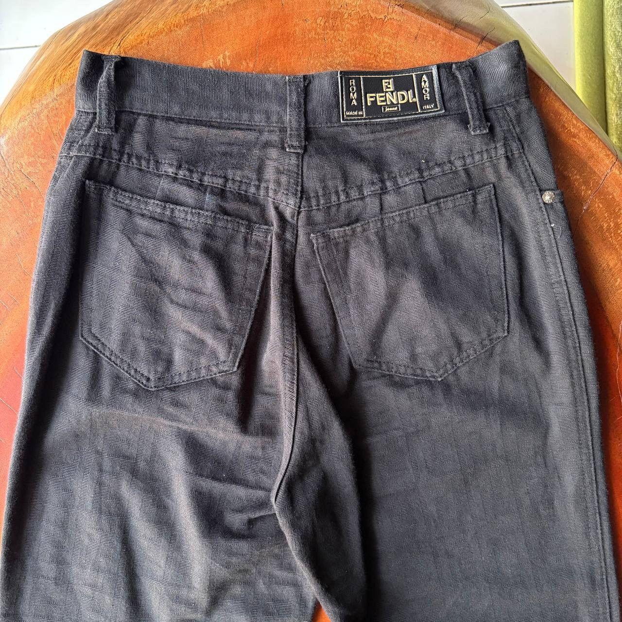 Fendi Vintage Fendi Zucca Monogram Black Jeans Pants Size US 27 - 5 Thumbnail