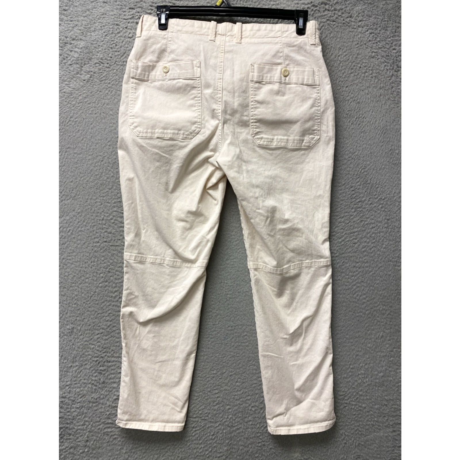 Gap GAP Cargo Pants Women Size 12 Beige High Rise Straight Leg Casual Size 34" / US 12 / IT 48 - 7 Thumbnail