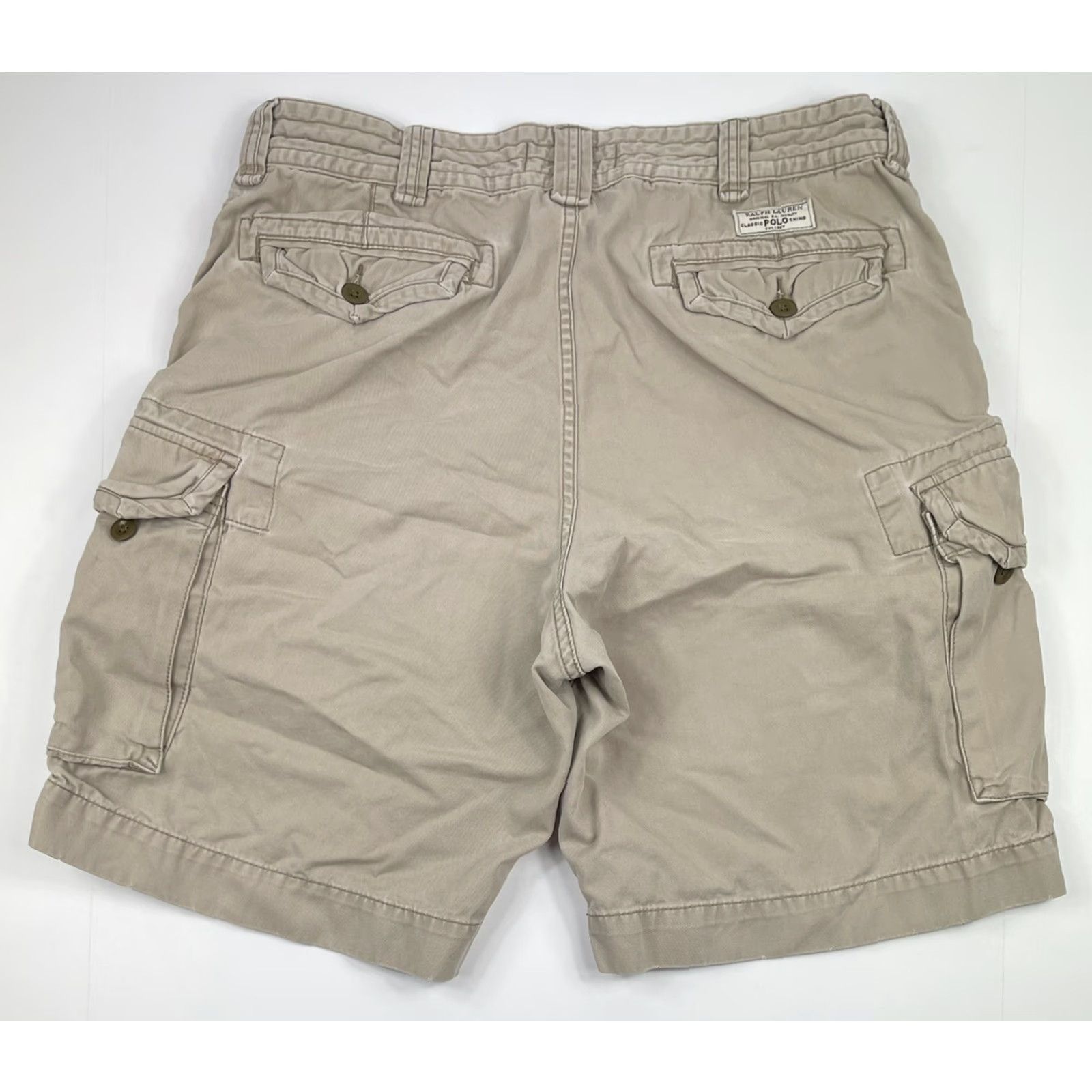 Polo Ralph Lauren VINTAGE Polo Ralph Lauren Cargo Shorts Military Khaki Beige Adult 36 Regular American Army Mens Size US M / EU 48-50 / 2 - 4 Thumbnail