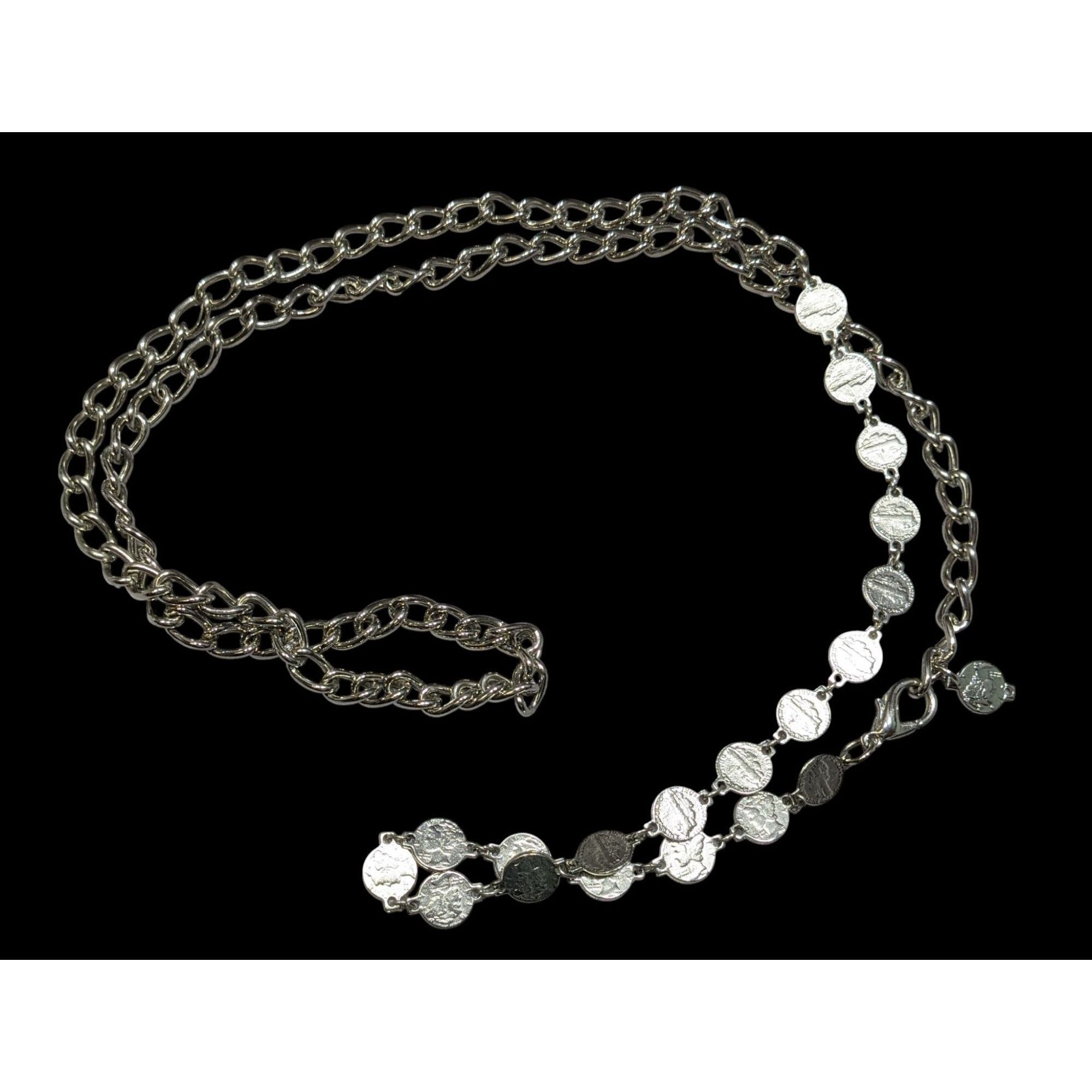 Other Vintage Replica Mercury Dime Charm And Chain Adjustable Belt Size ONE SIZE - 1 Thumbnail
