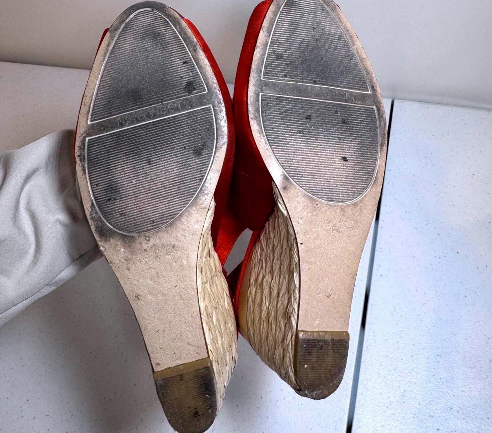 Nine West Nine West Red Wedge Slingback Heels Size US 10 / IT 40 - 4 Thumbnail