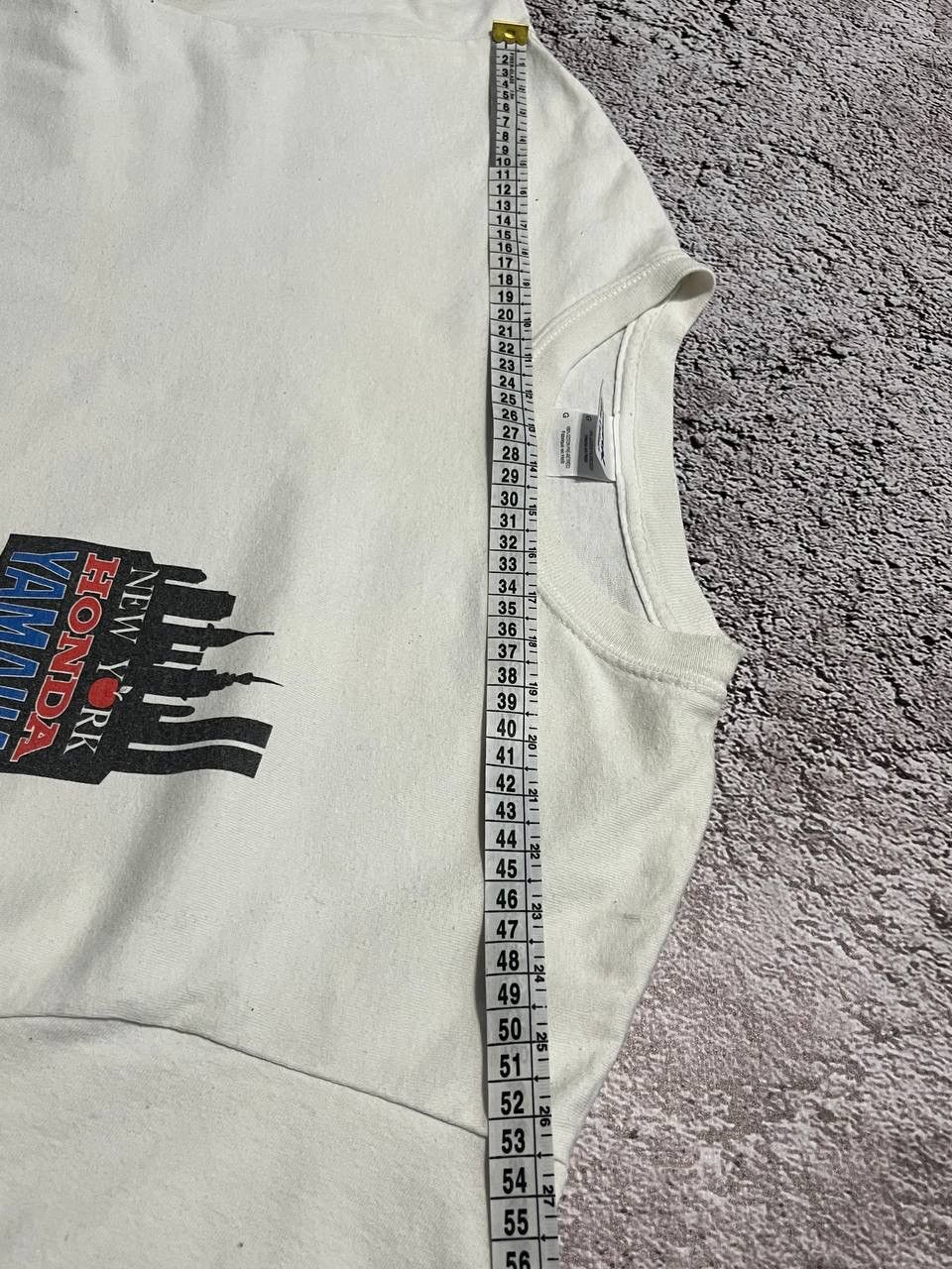 Honda × Vintage Gildan T-Shirt White New York Honda Yamaha Printed Size L Size US L / EU 52-54 / 3 - 10 Thumbnail
