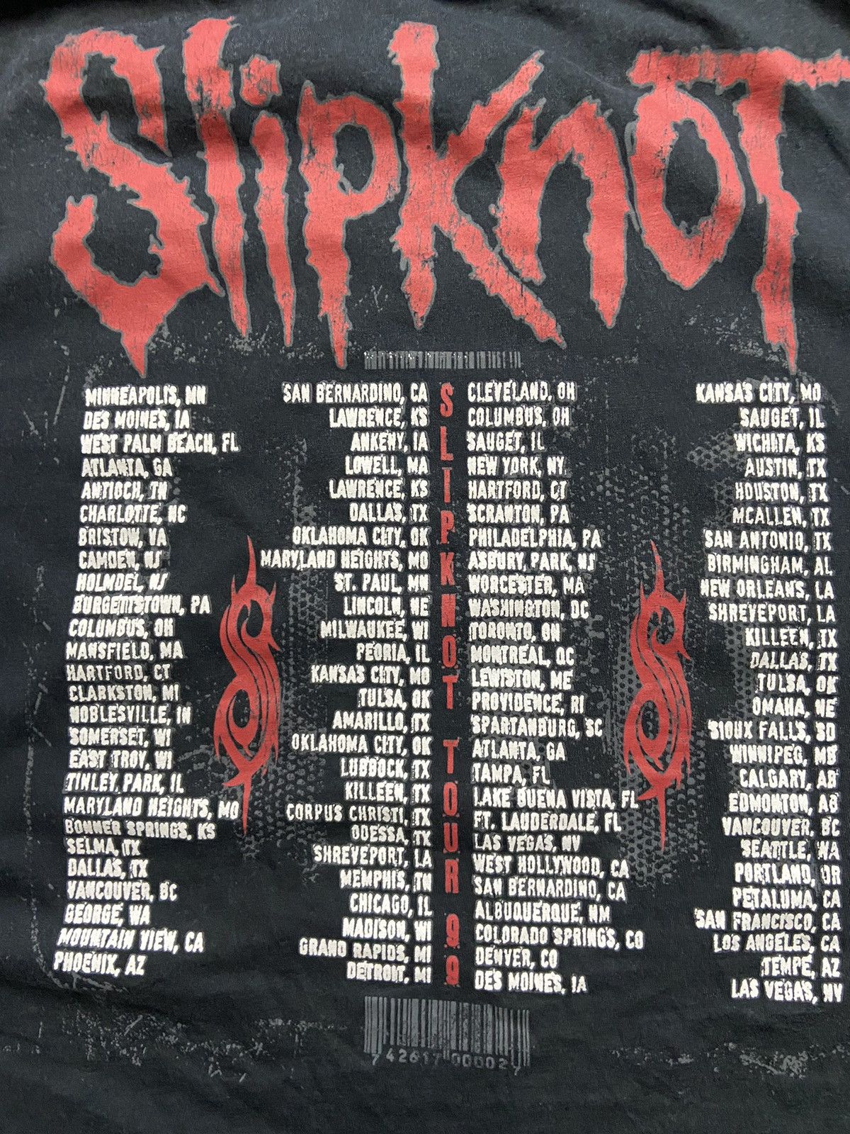 Band Tees Vintage Slipknot Tour 99 Black Tee Size US XL / EU 56 / 4 - 5 Thumbnail