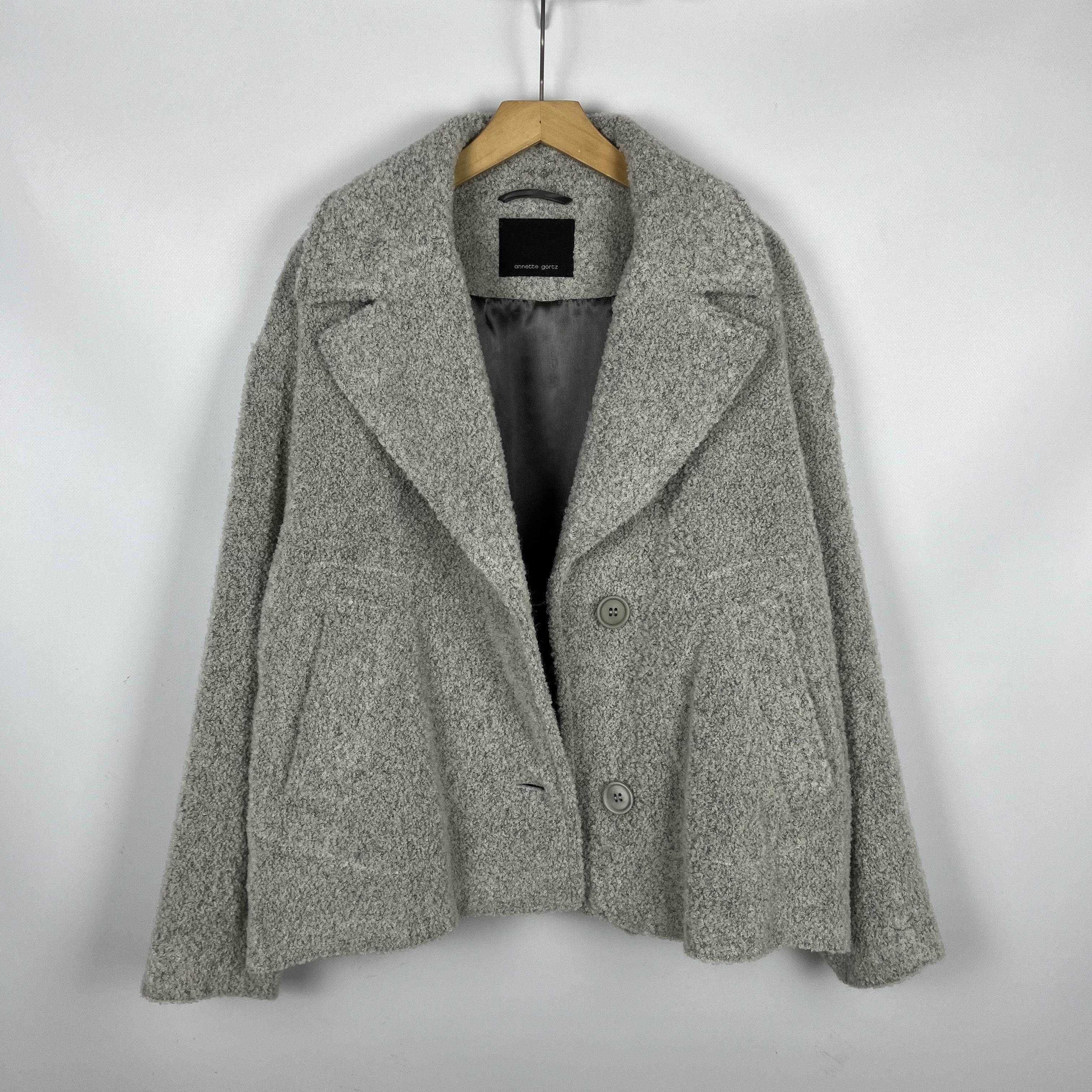 Annette Gortz Ladies Annette Gortz Avant-Garde Single-Breasted Coat Jacket Size L / US 10 / IT 46 - 11 Thumbnail
