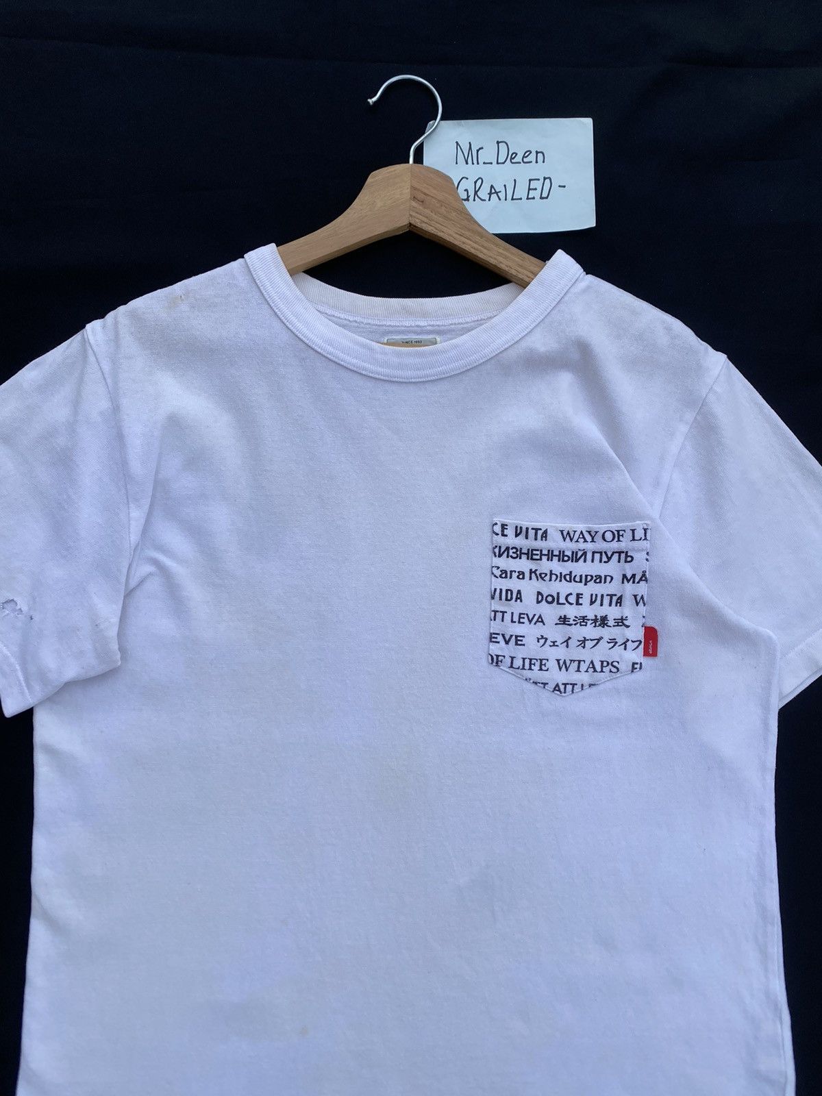 Wtaps Rare WTAPS “Way of Life” Multi language Translation Tee Size US M / EU 48-50 / 2 - 6 Thumbnail
