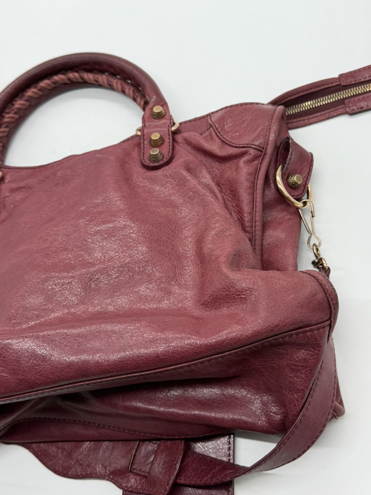 Balenciaga Balenciaga - 2000’s - Motorcycle Classic City Burgundy Wine Size ONE SIZE - 6 Thumbnail