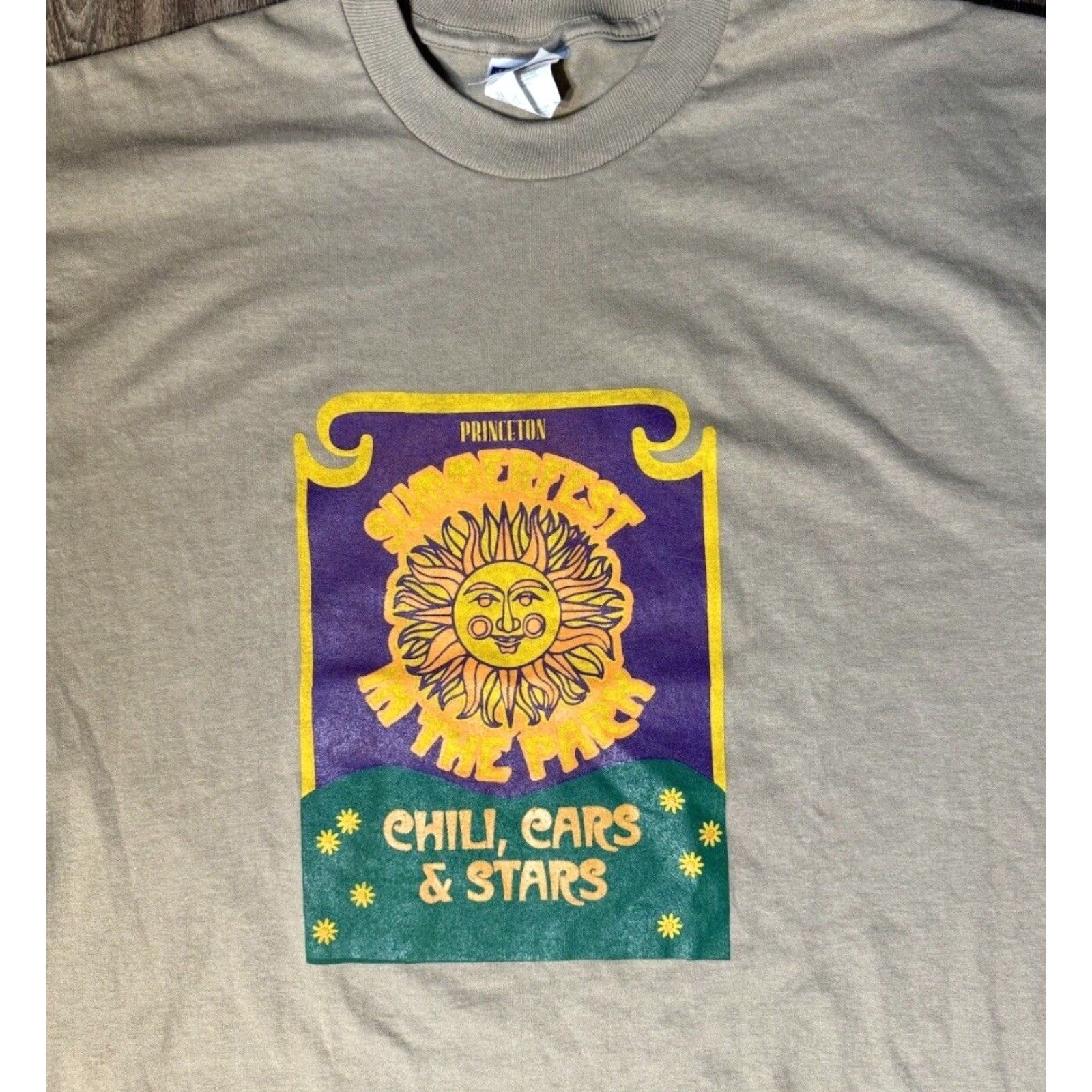 Hanes VINTAGE Princeton Summer Fest Chili Cars and Stars Graphic T-Shirt Large MS Size US L / EU 52-54 / 3 - 3 Thumbnail