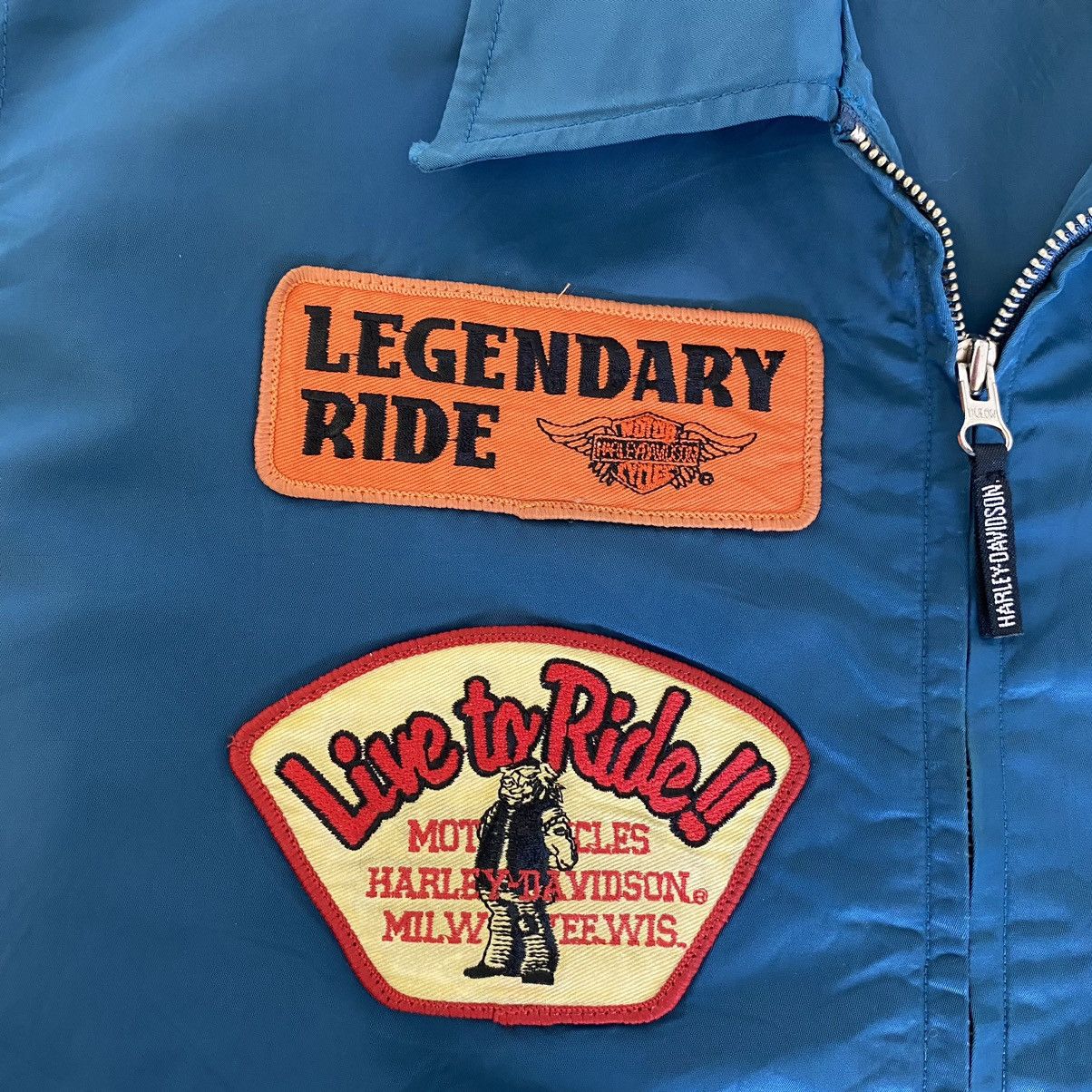 Harley Davidson Vintage Harley Davidson Patches Nylon Zipper Jacket Size US L / EU 52-54 / 3 - 6 Thumbnail