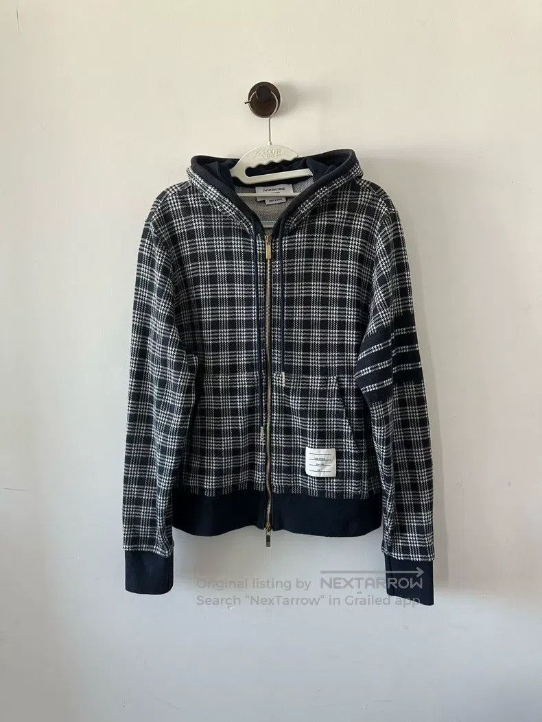 Thom Browne Thom Browne Plaid Zip-up Hoodie Jacket Size US S / EU 44-46 / 1 - 1 Thumbnail