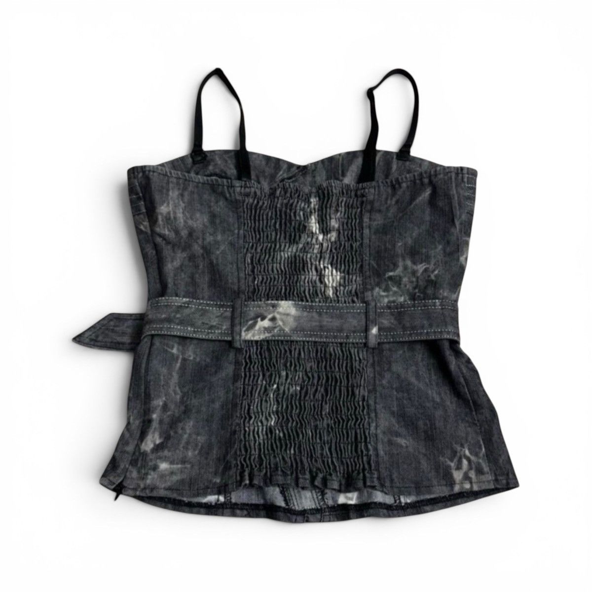 Other Asymmetrical Zip Belted Cargo Corset Top Stonewashed Grey Size S / US 4 / IT 40 - 6 Thumbnail