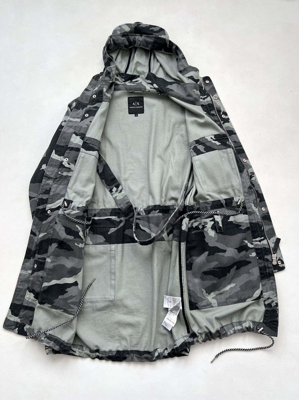 Armani × Armani Exchange × Emporio Armani Armani Exchange F/W18 Arctic Camo Military Multipocket Parka Size US M / EU 48-50 / 2 - 13 Thumbnail