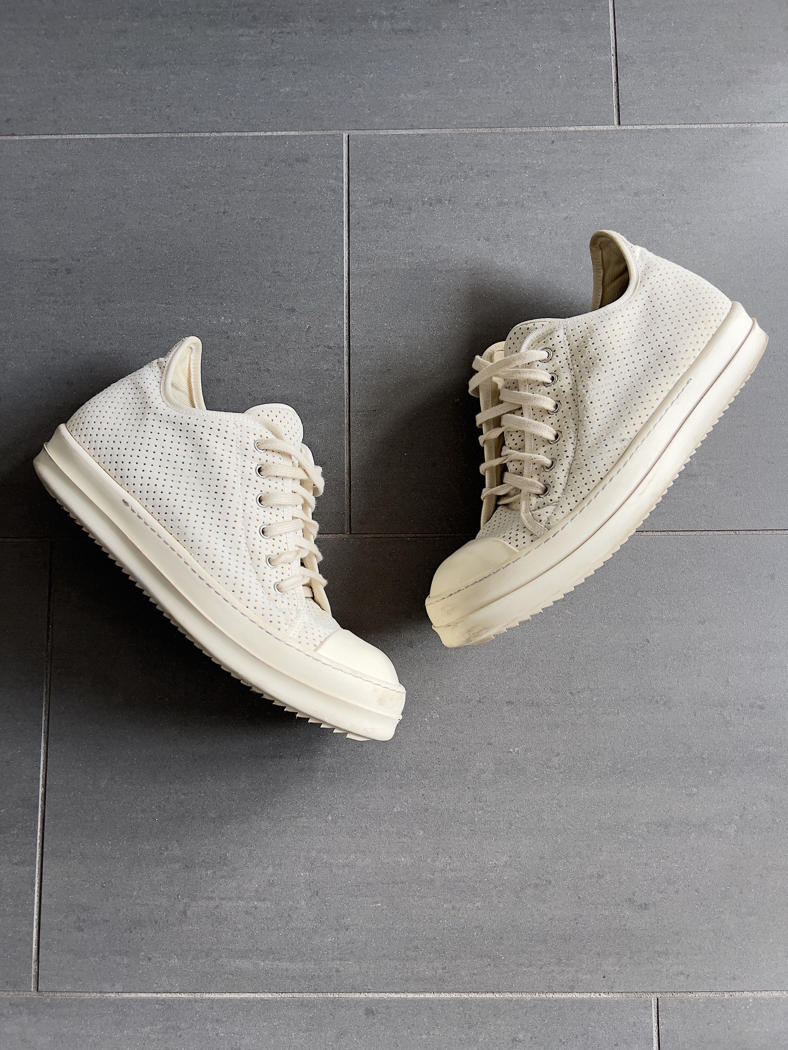 Rick Owens Rick Owens DRKSHDW Milk Low Top Ramones Size US 9 / EU 42 - 1 Thumbnail