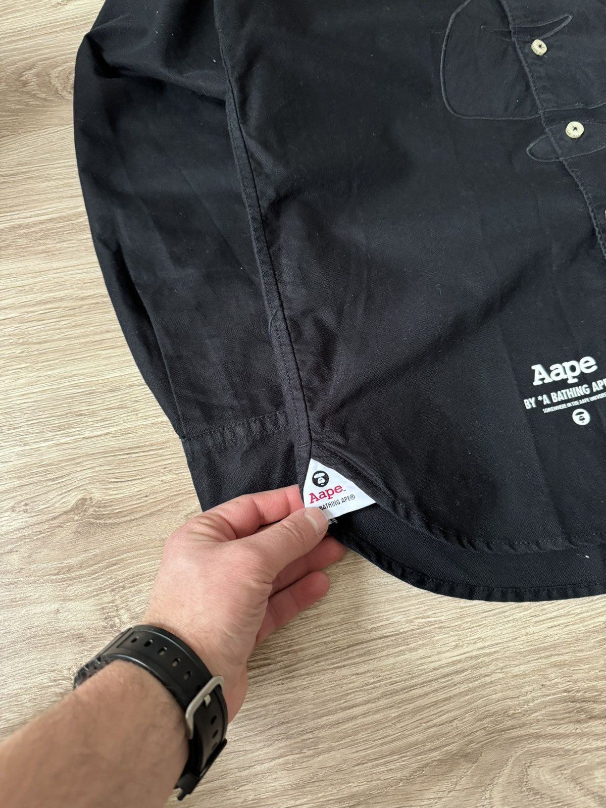 Aape Aape By A Bathing Ape Bape Black Button Up Shirt Size US S / EU 44-46 / 1 - 3 Thumbnail