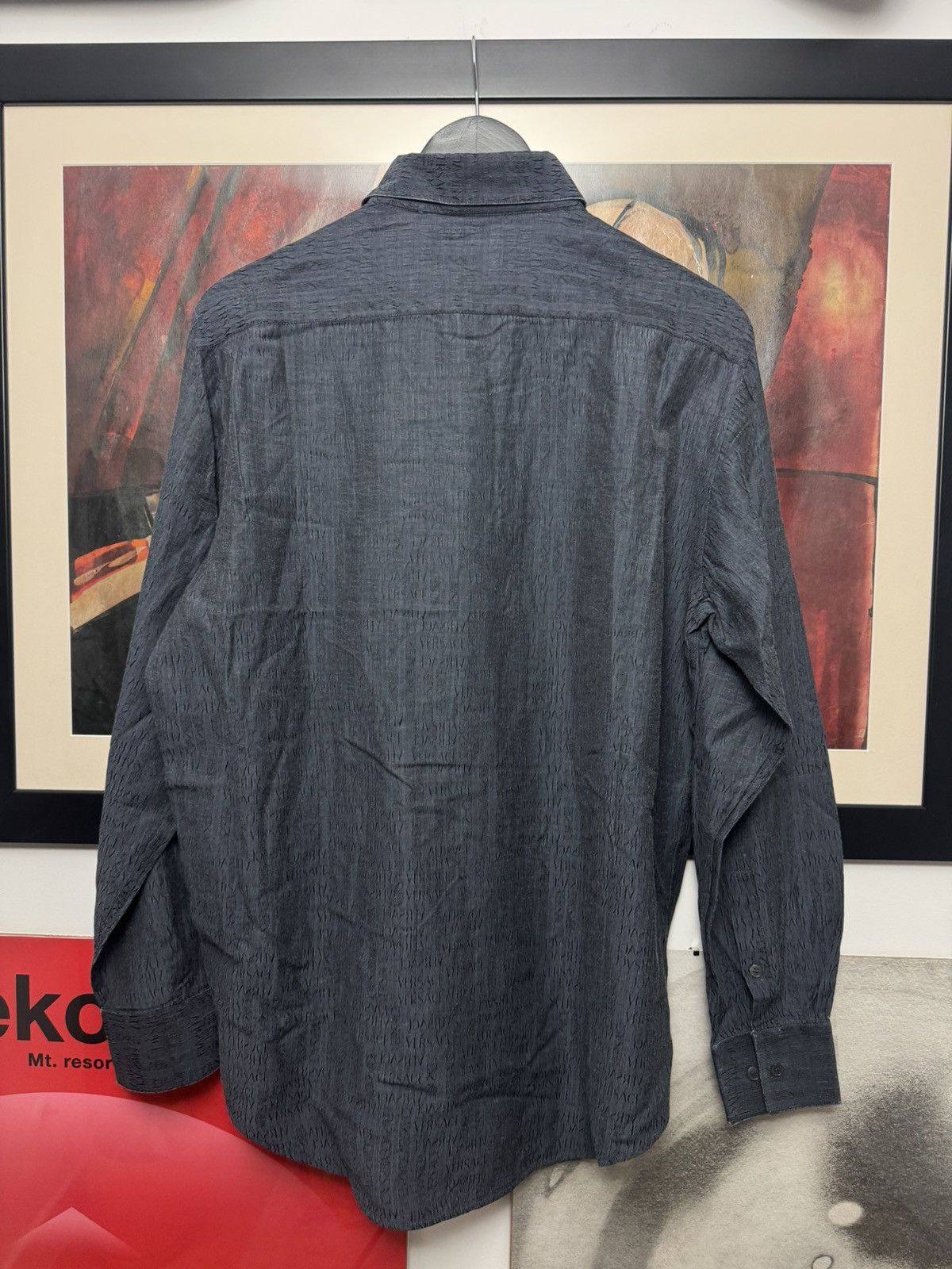 Versace Versace Classic Button Up Monogram Shirt Archive Designer Size US L / EU 52-54 / 3 - 2 Thumbnail