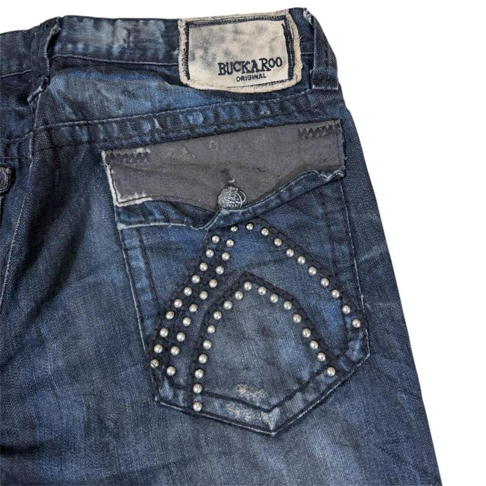 True Religion Rare Vintage Buckaroo Dirty shade unique design denim jeans Size US 33 - 5 Thumbnail